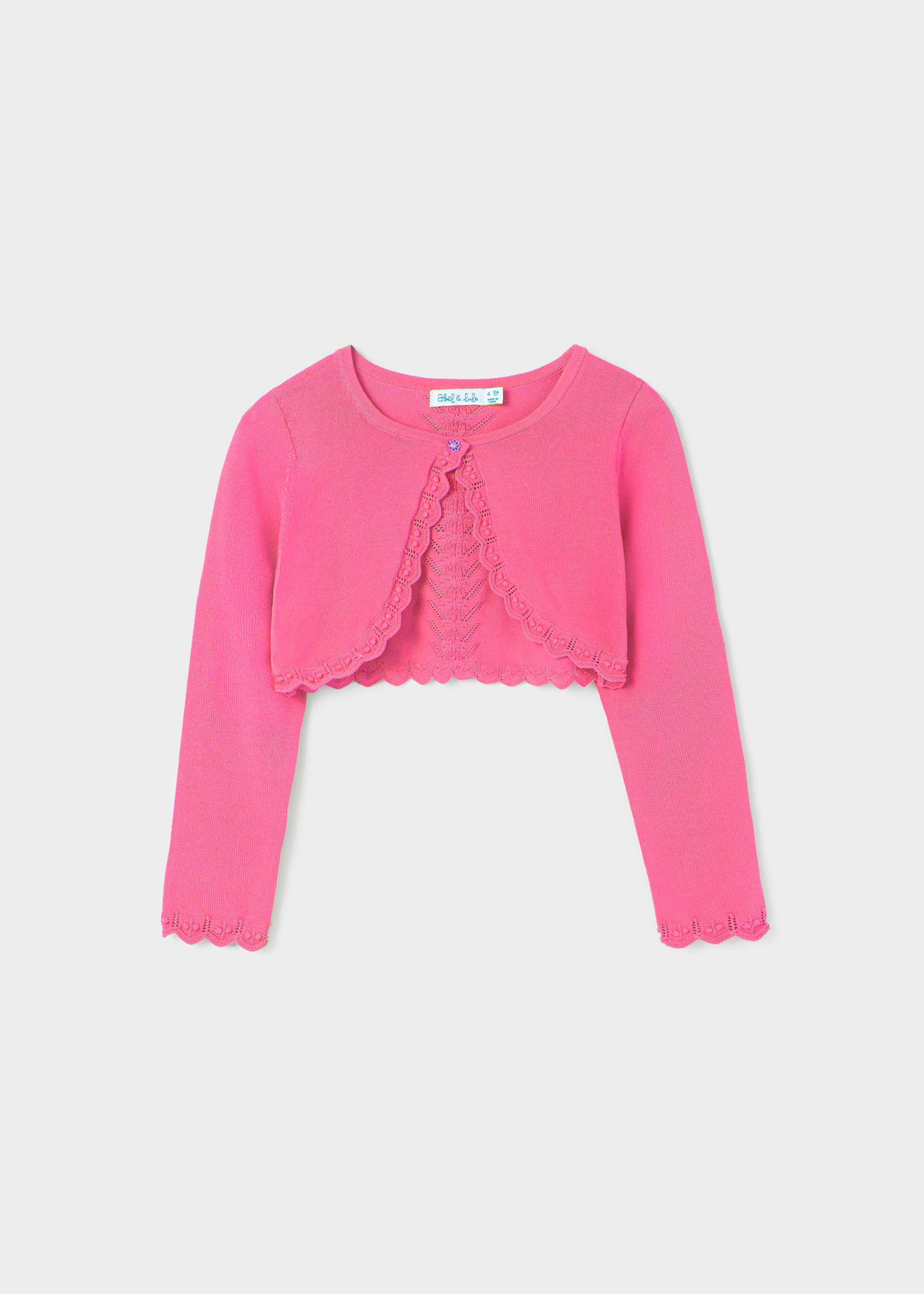 Rebeca tricot tipo bolero niña