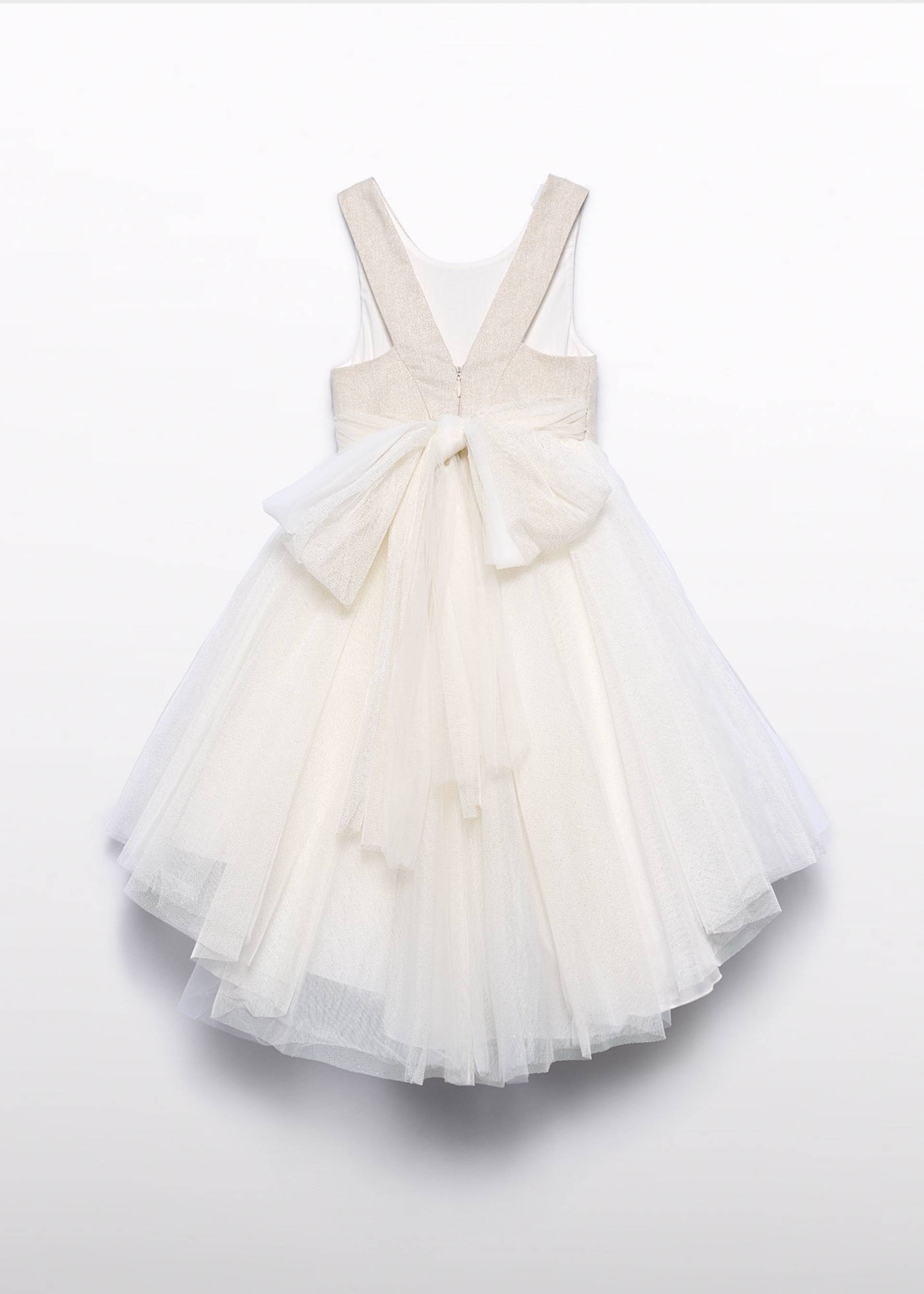 Vestido lino brillo niña