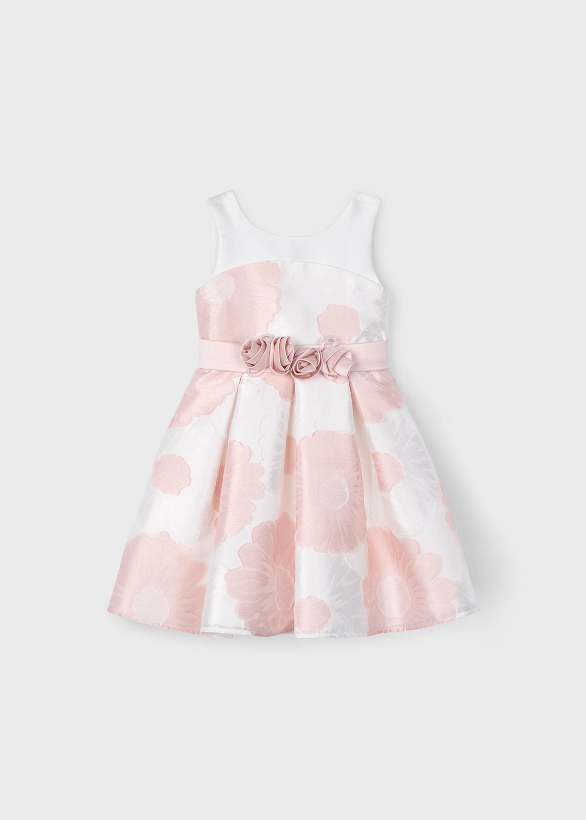 Vestido flores fil coupe menina