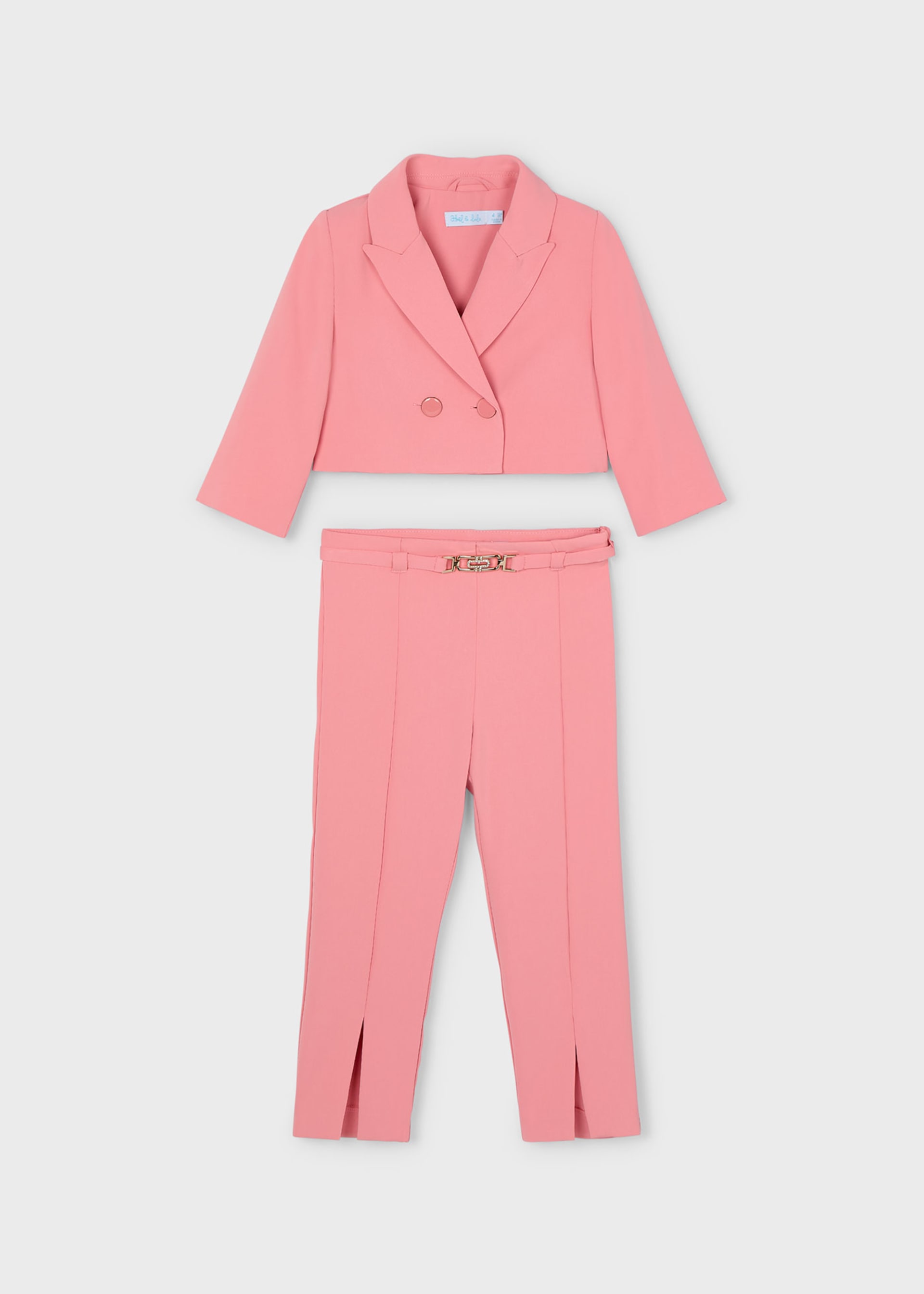 Girl Suit with Crepe Trousers