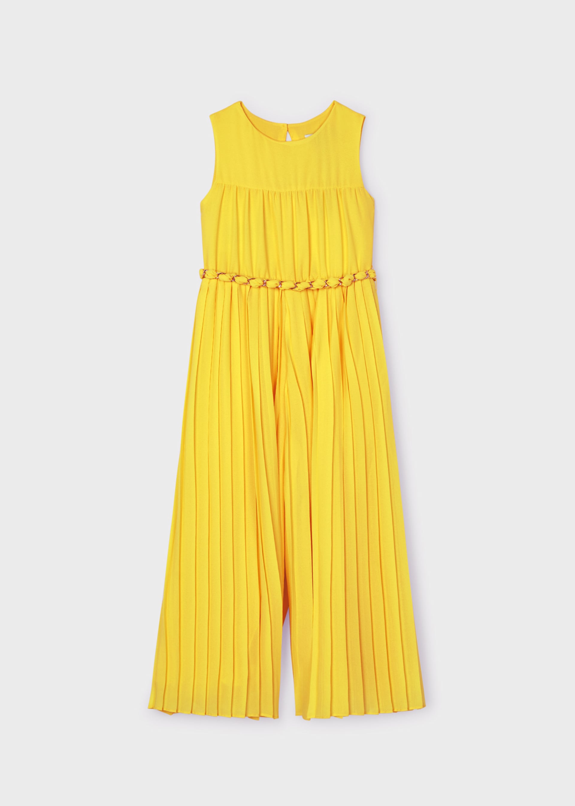 Girl Crepe Pleated Jumpsuit
