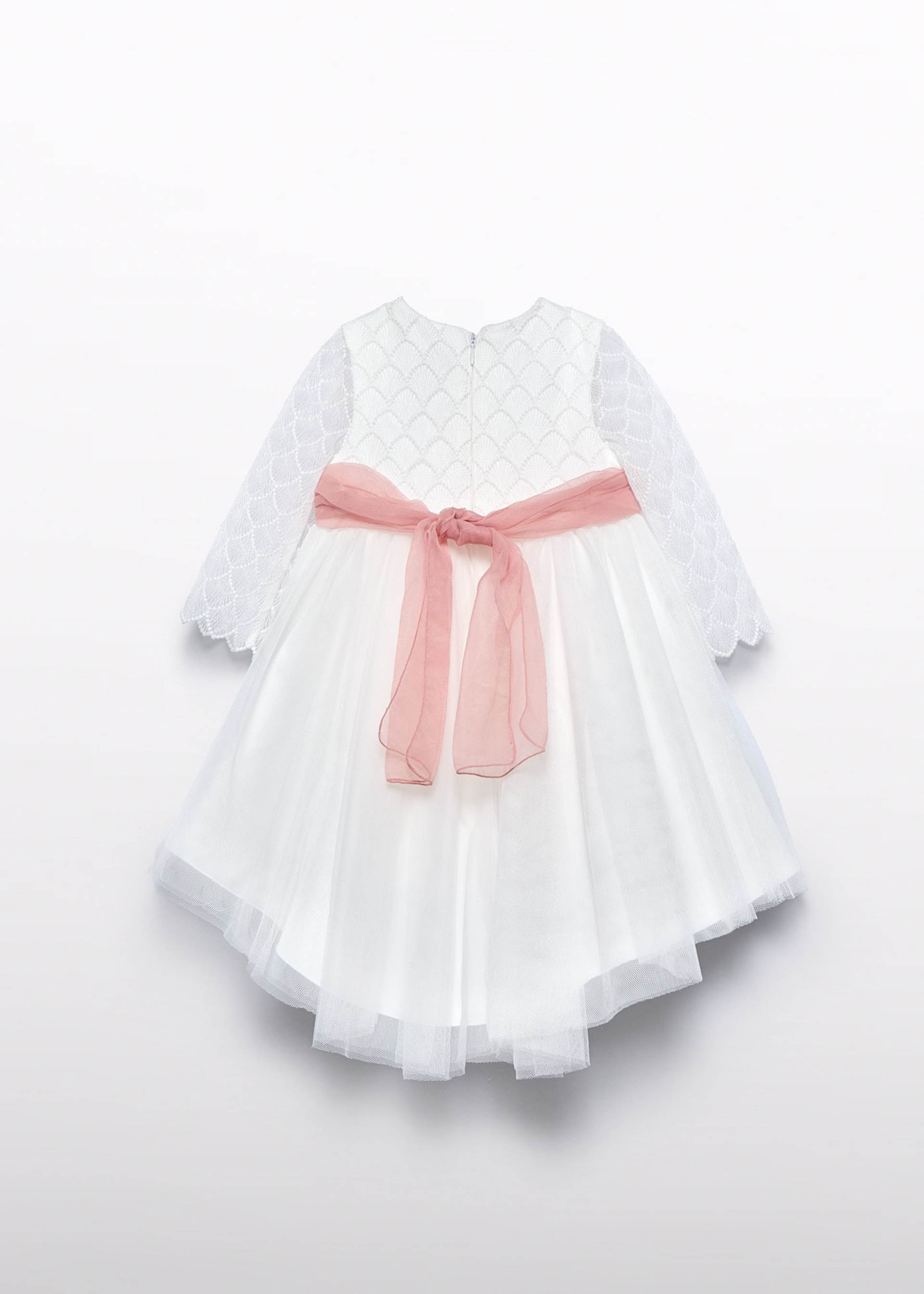 Abito tulle ricamo neonata