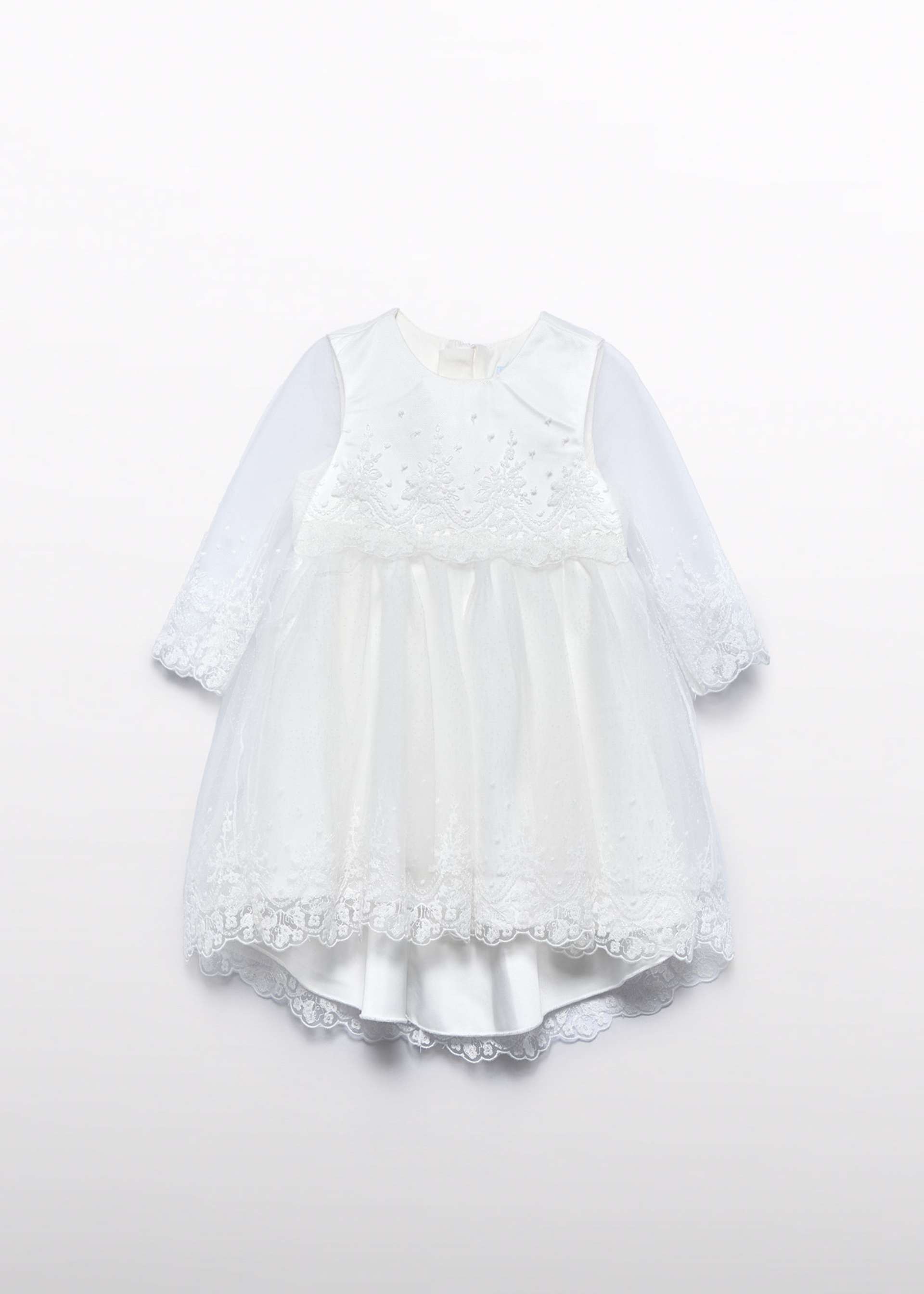 Vestido tule bordado bebé menina