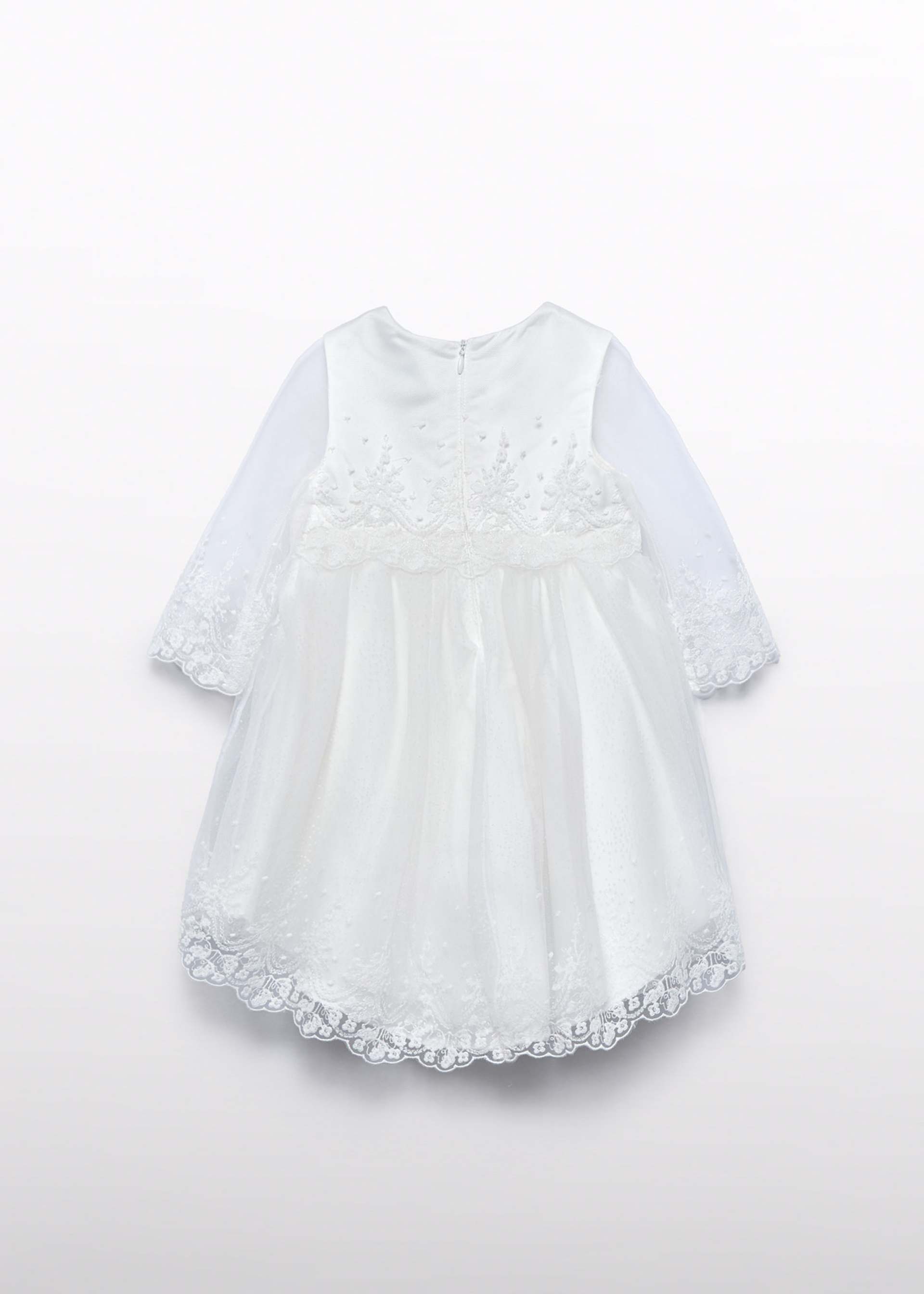 Vestido tule bordado bebé menina