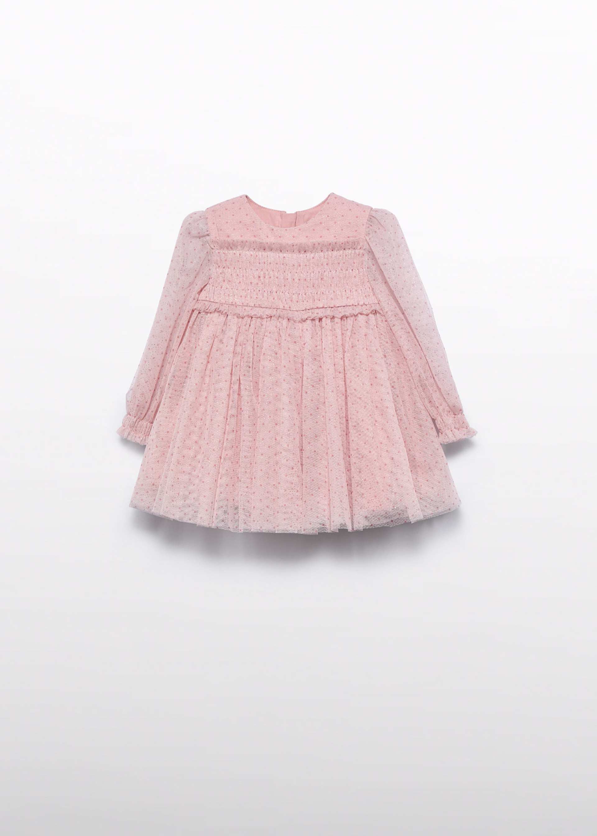 Abito tulle glitter neonata
