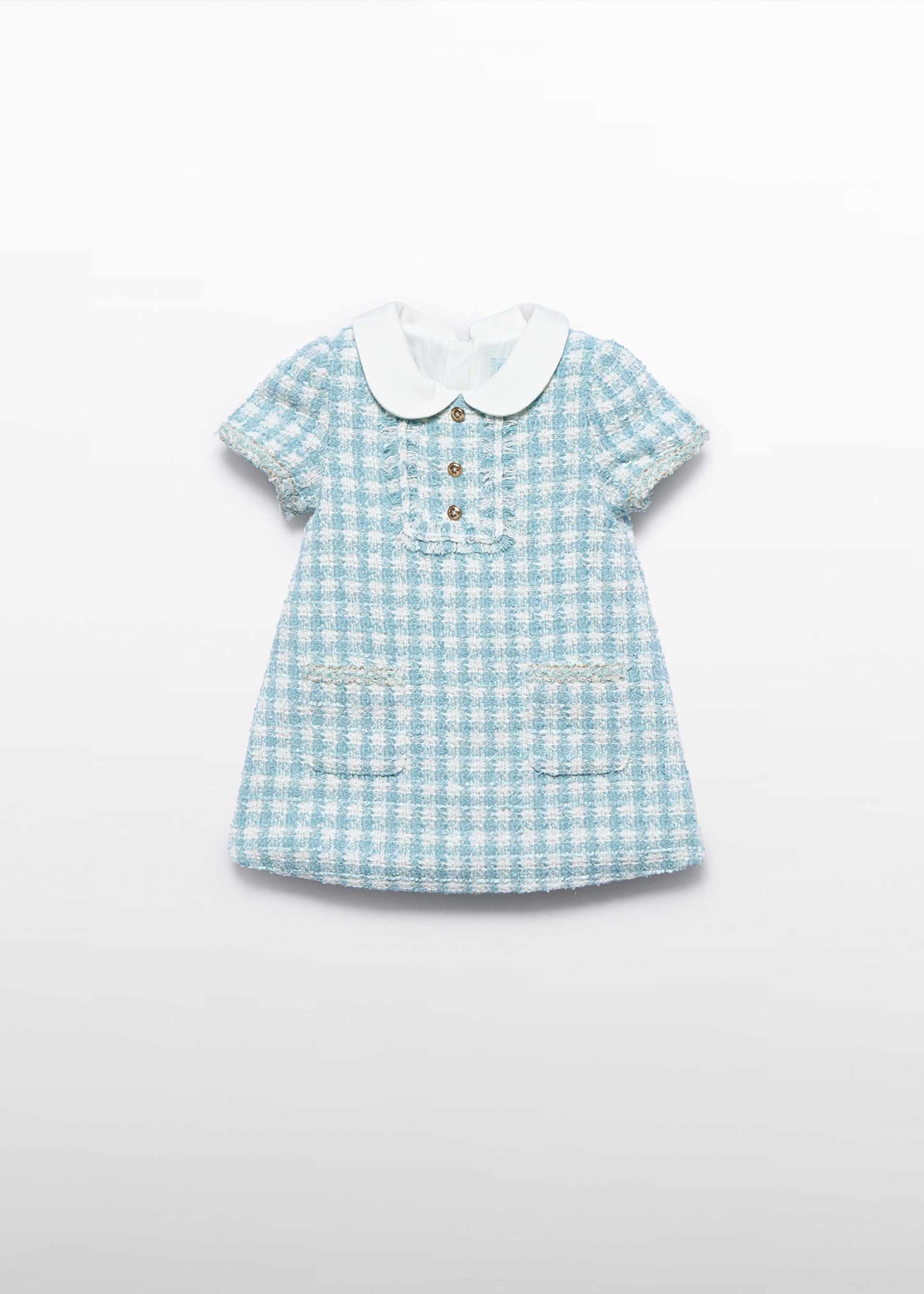 Baby Girl Lurex Plaid Dress