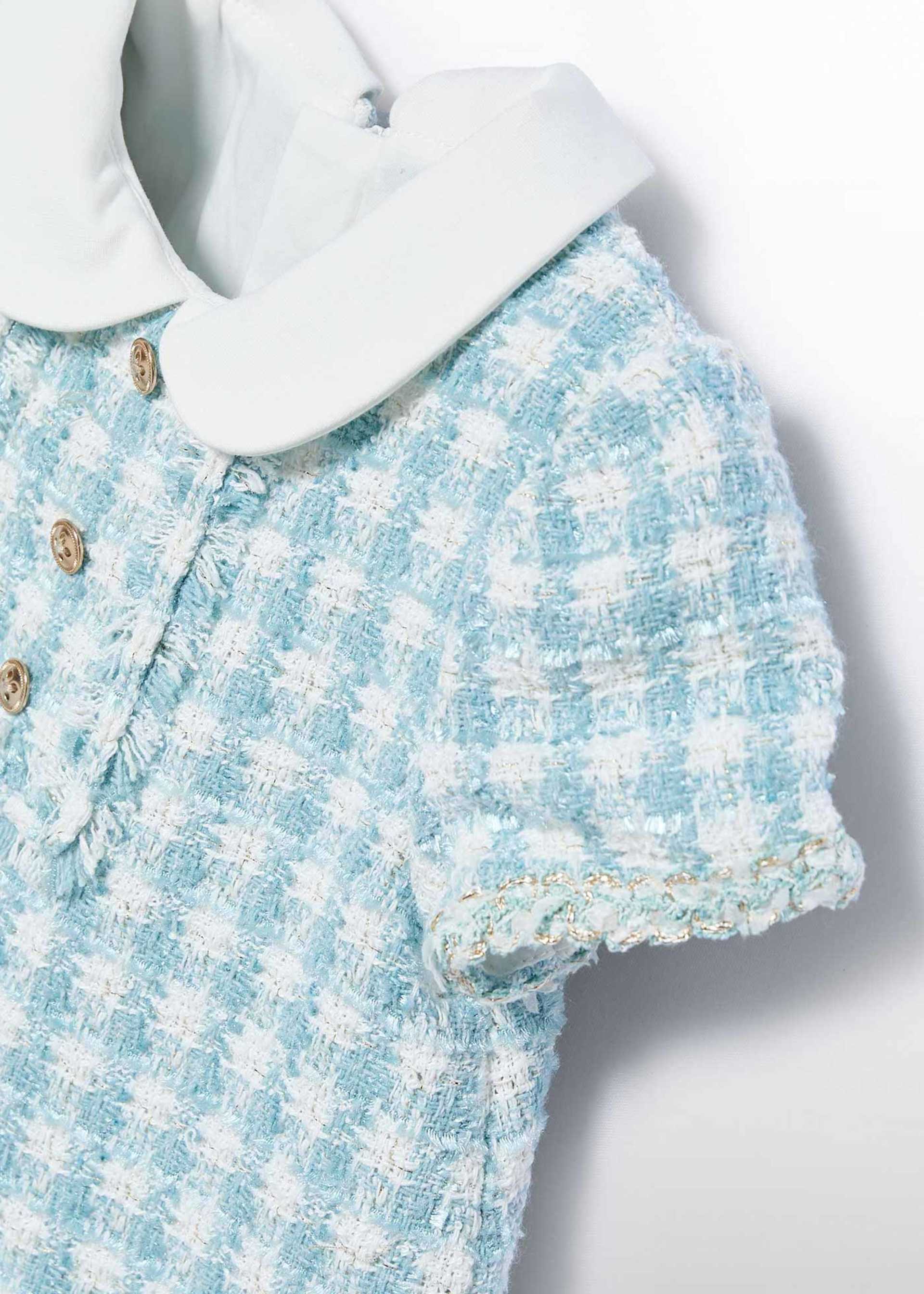 Robe à carreaux Lurex bébé fille