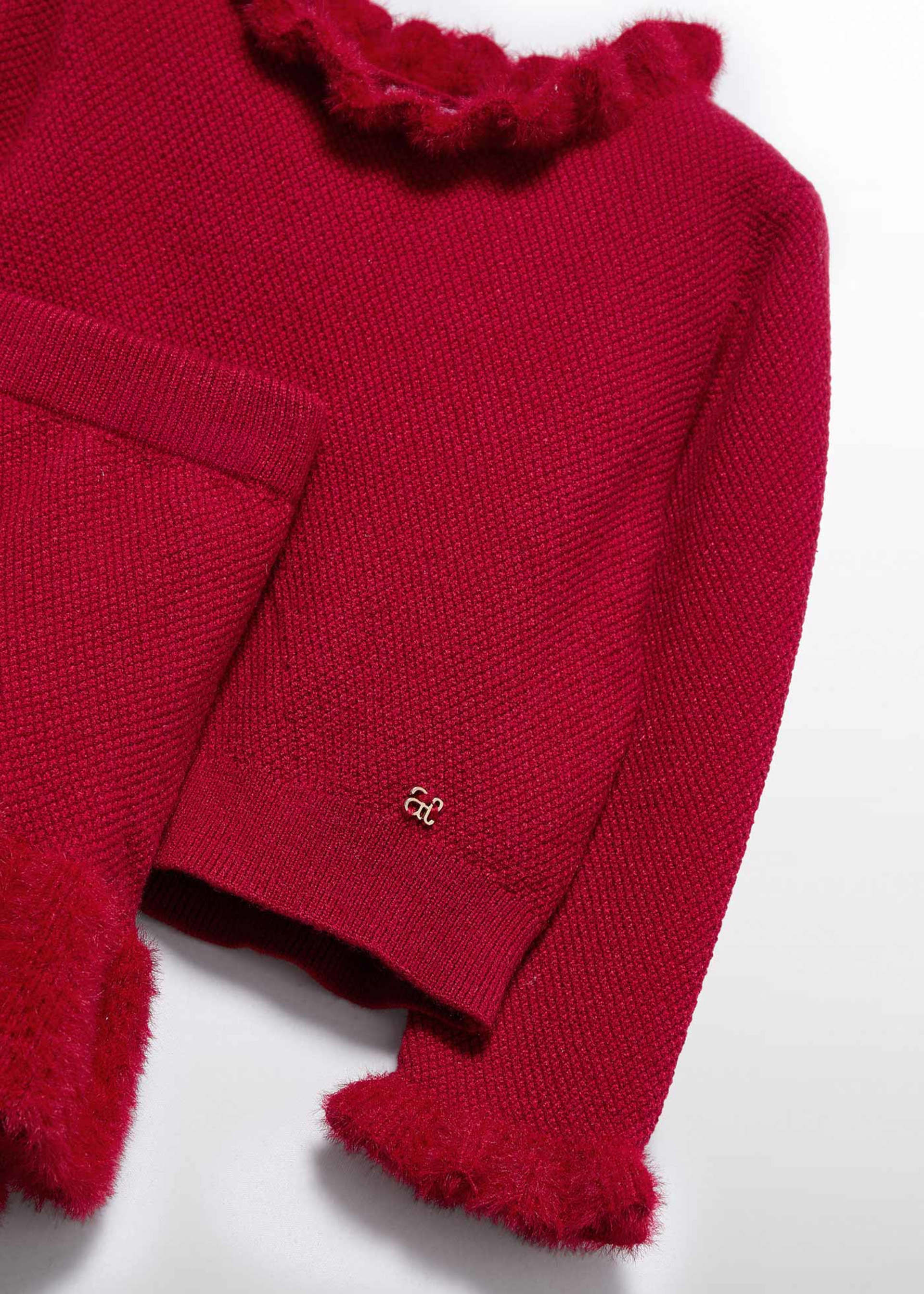 Conjunto saia tricot pelo bebé menina