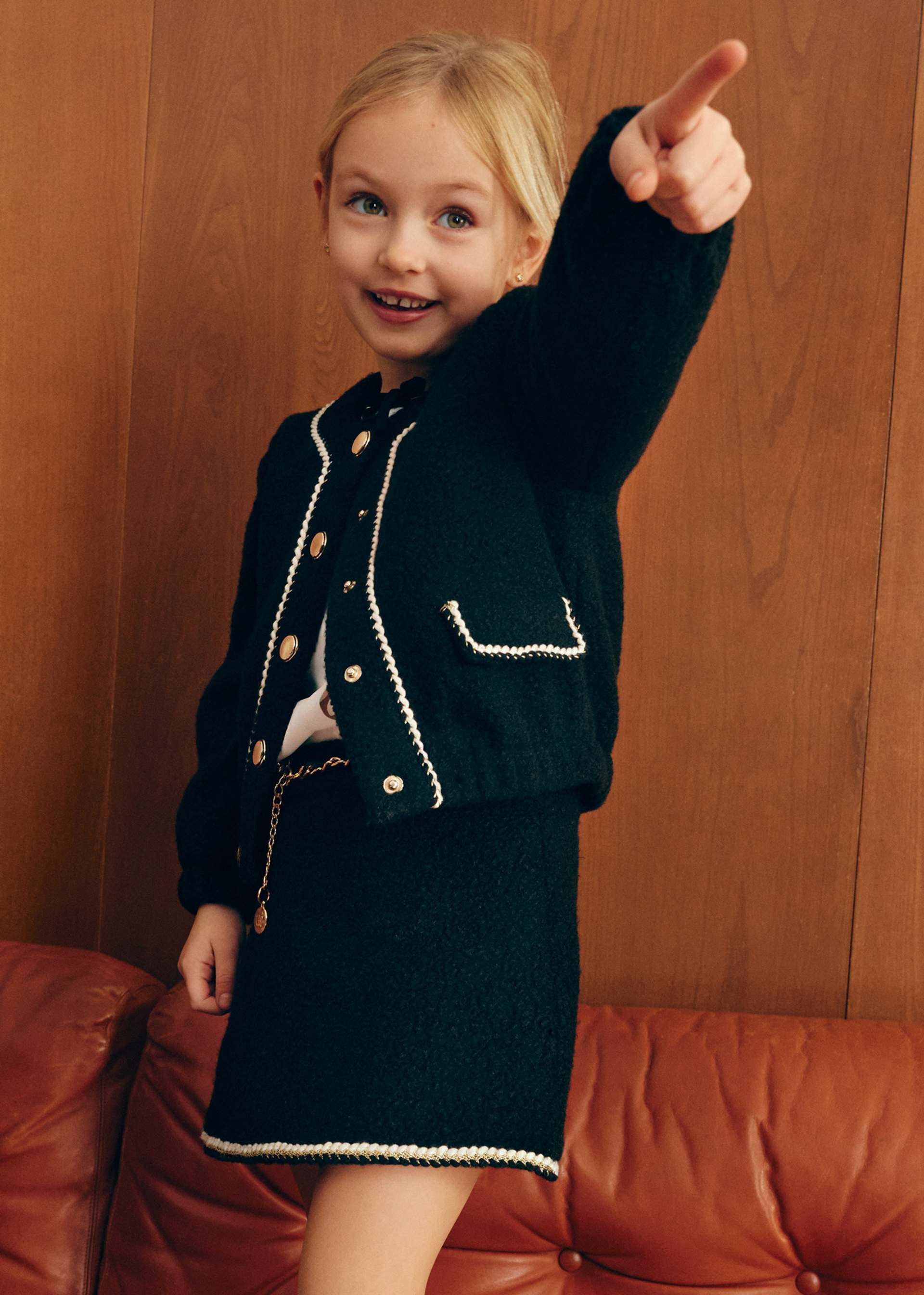 girls fleece skirt with belt