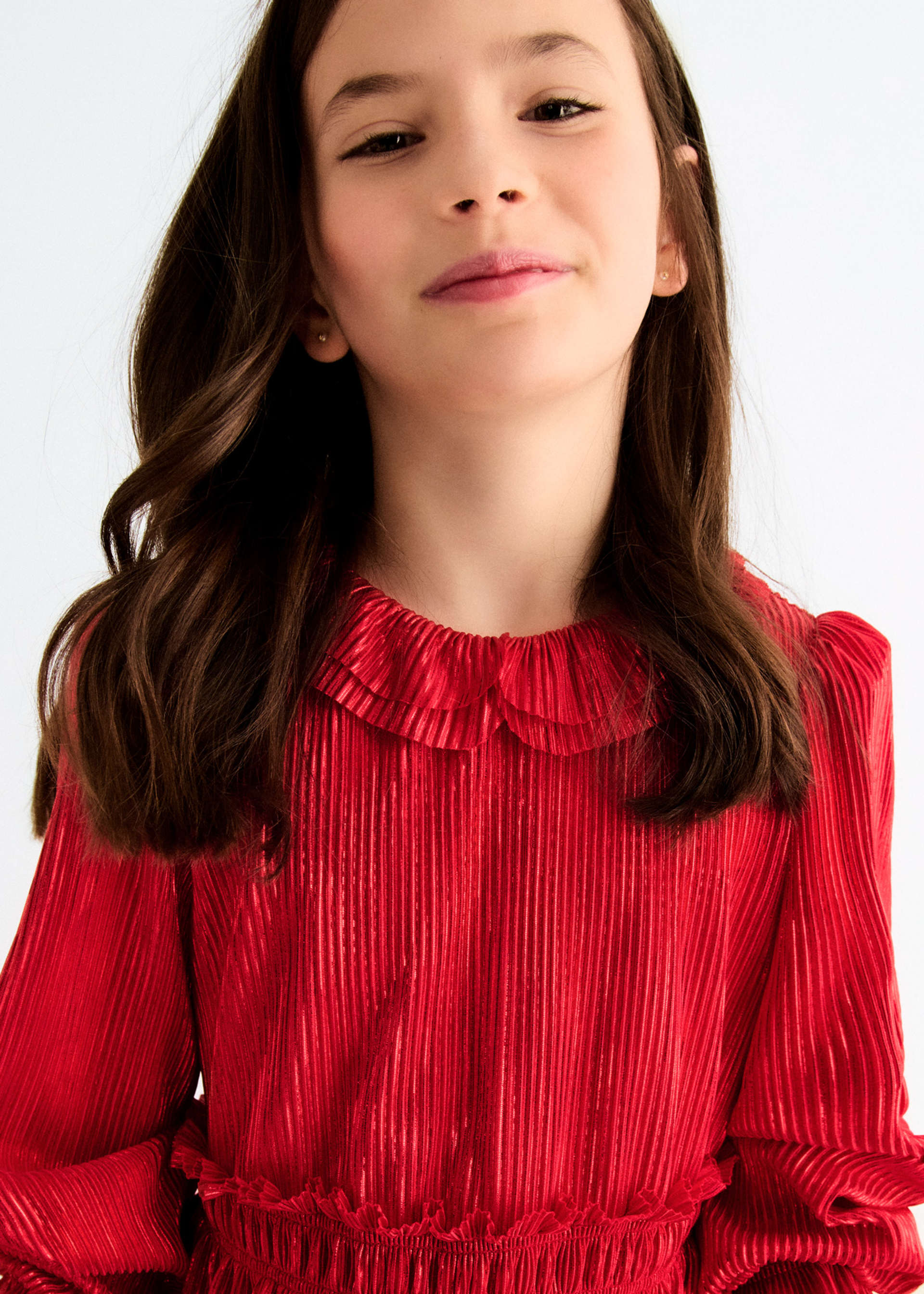 Girl Pleated Knit Dress