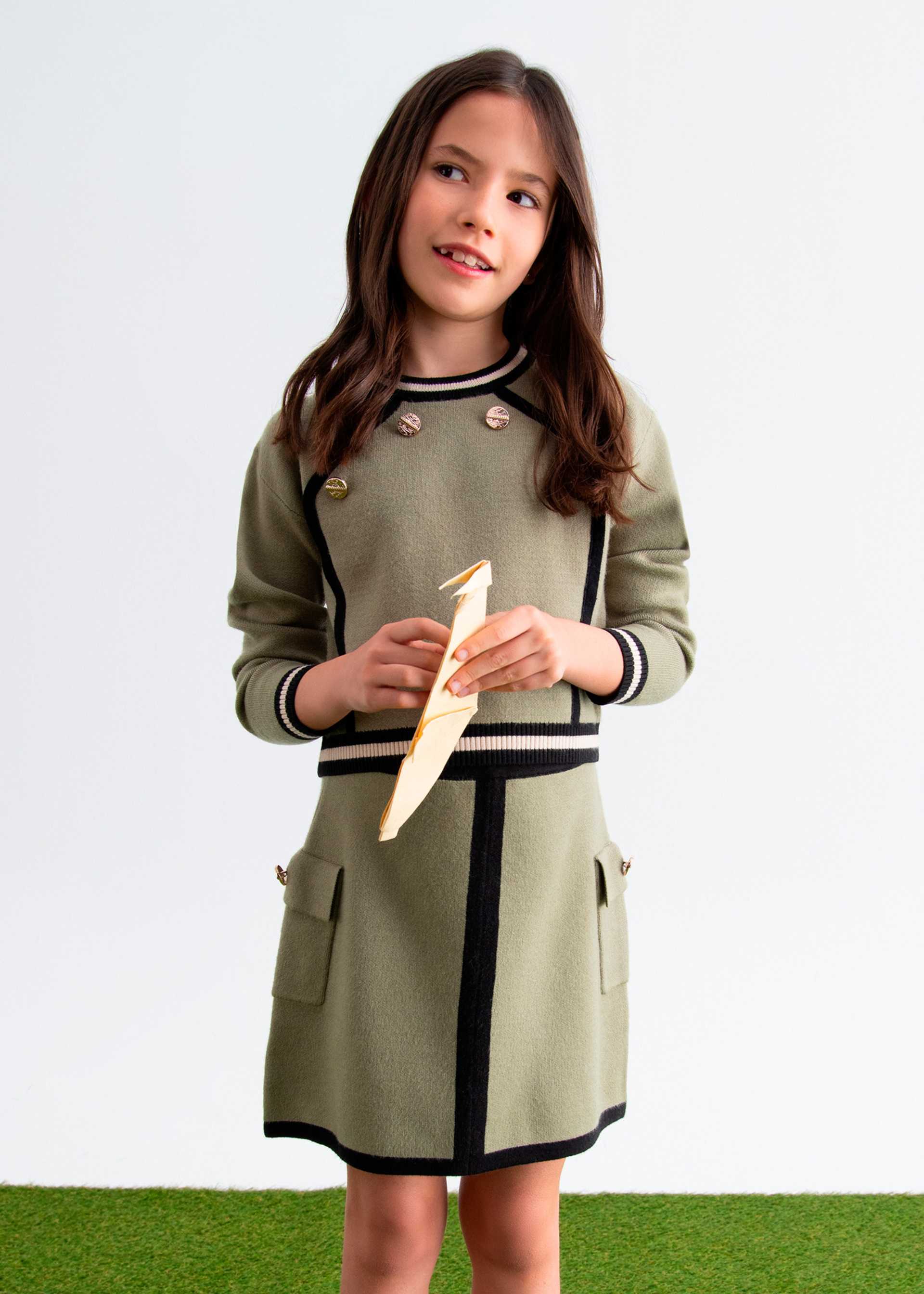 Set fusta tricot fetita