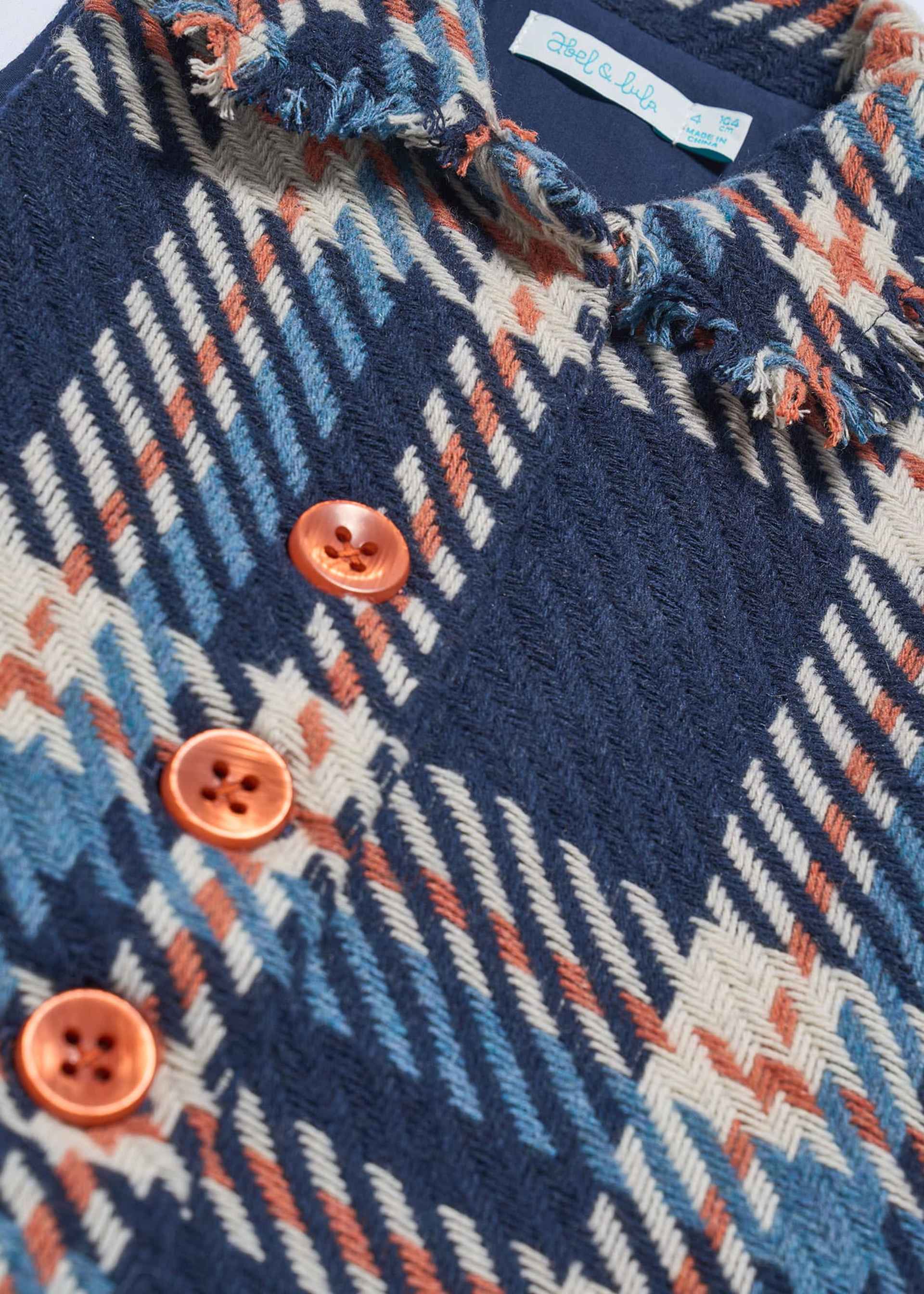 Saia peito quadrados menina