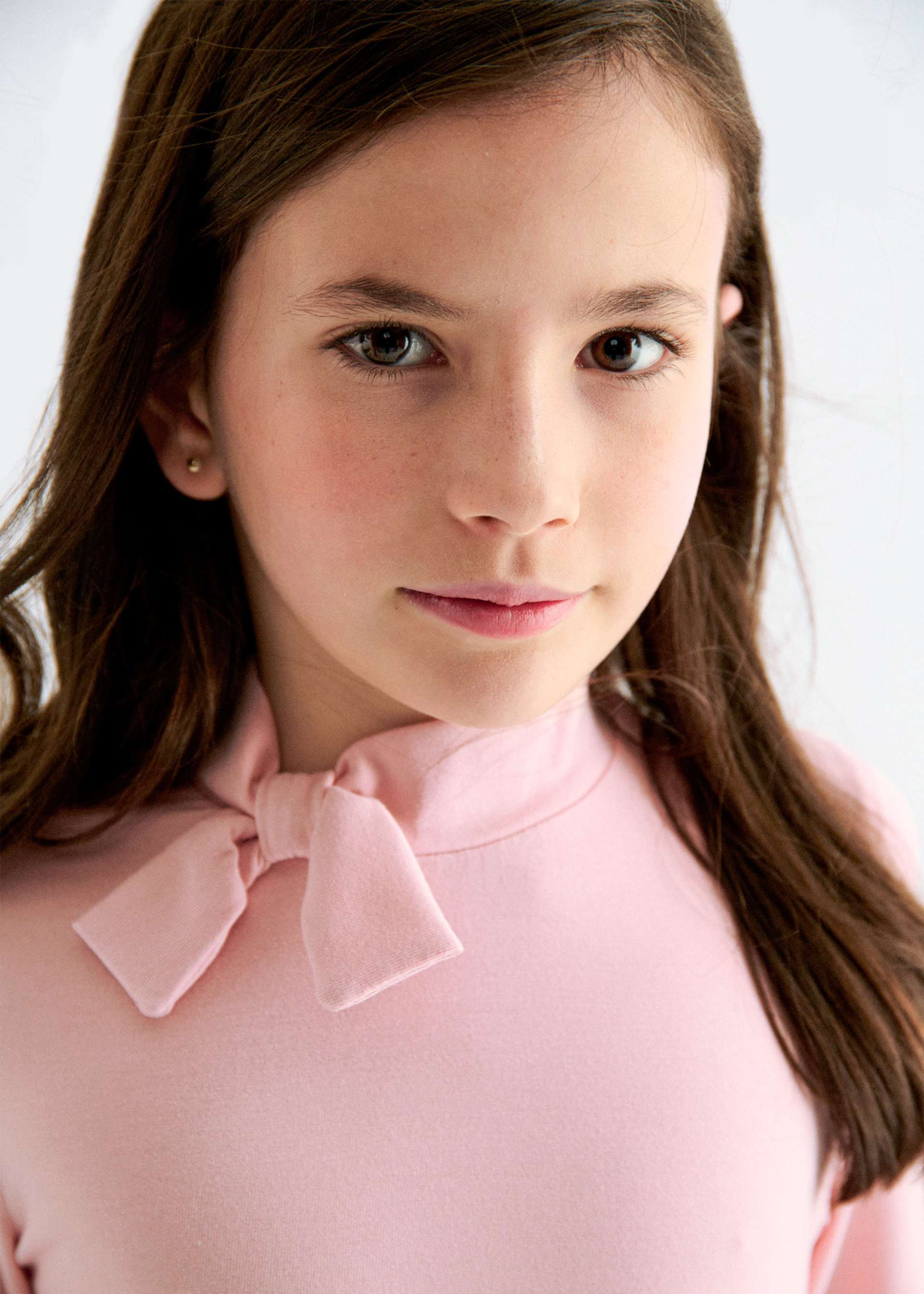 Girl Turtleneck with Bow Tie