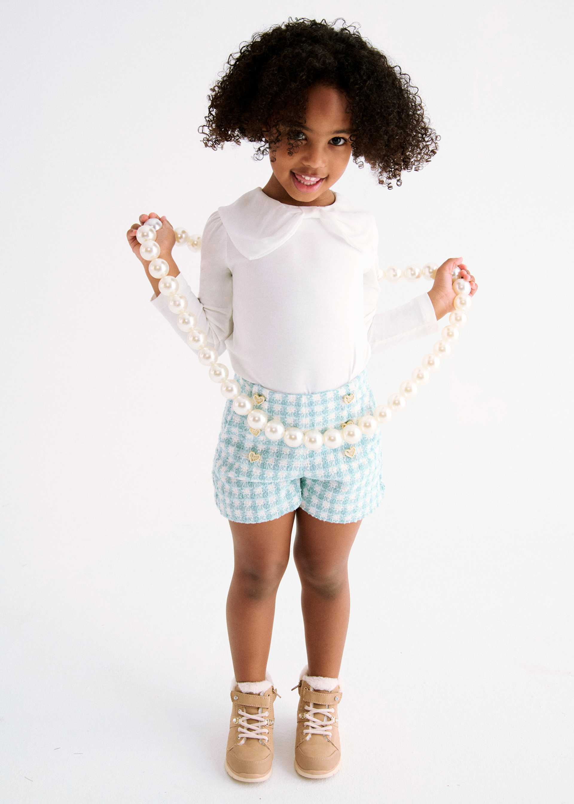 Camisola gasa laçada menina