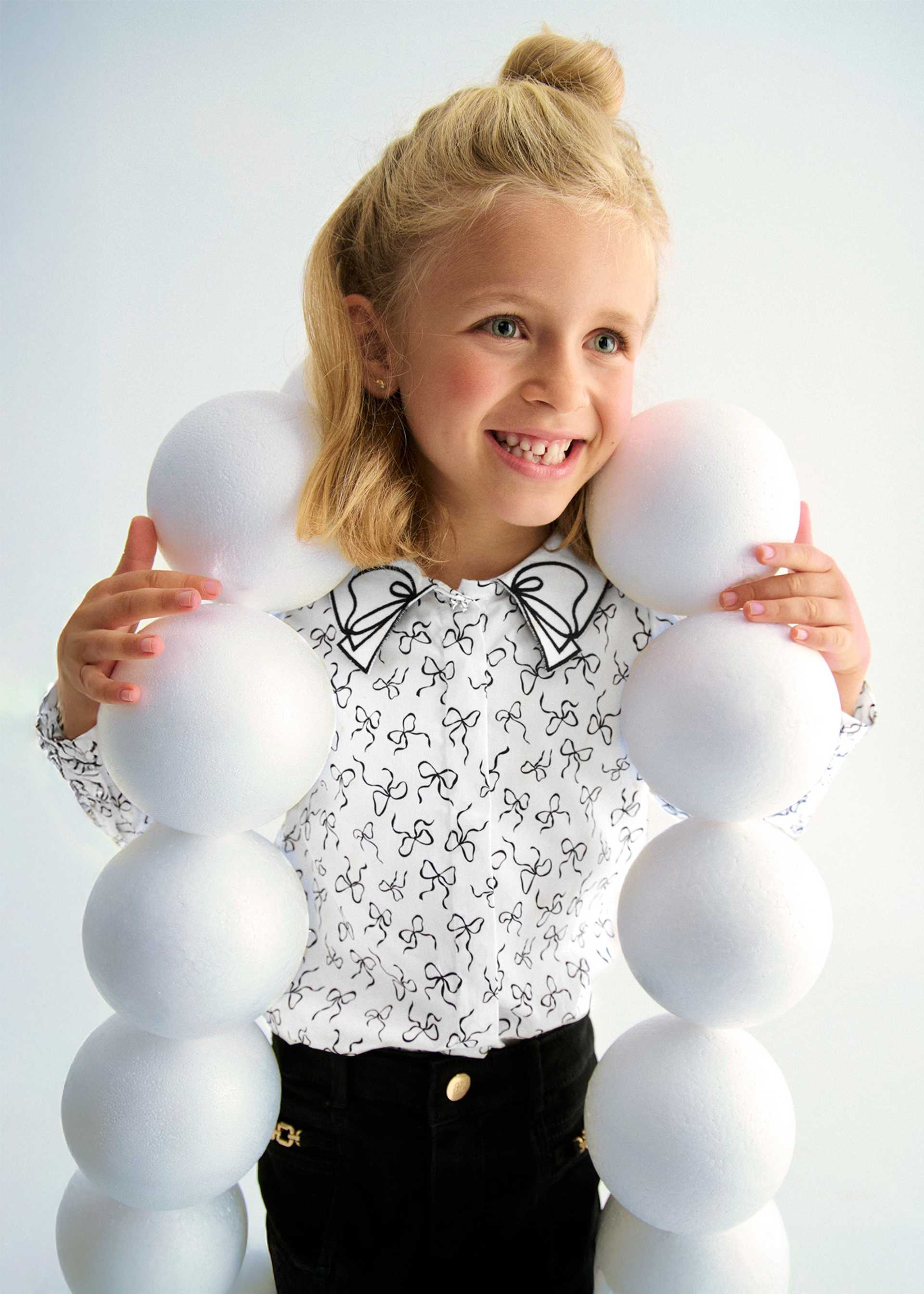 girls satin poplin blouse