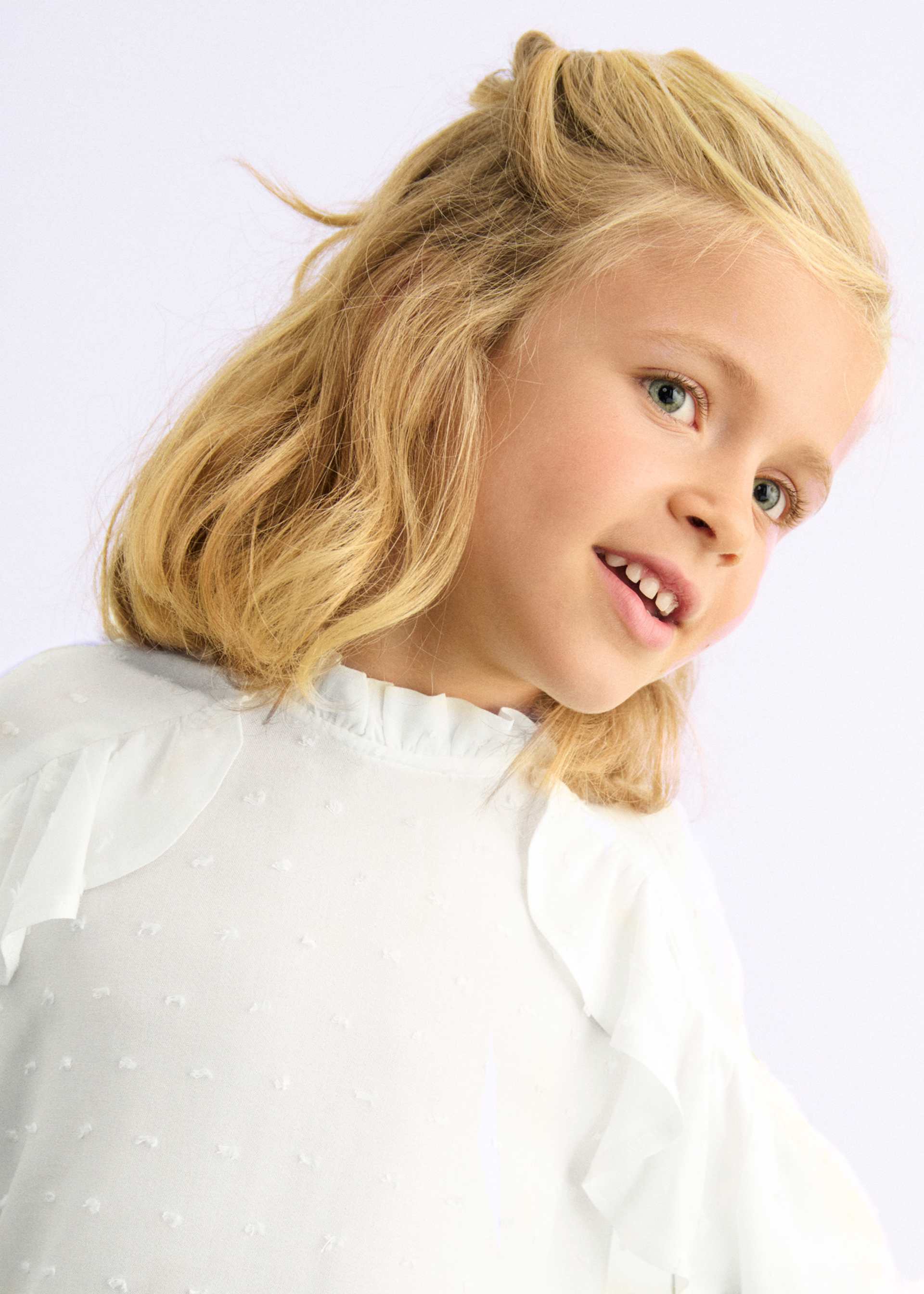 girls ruffled plumeti blouse