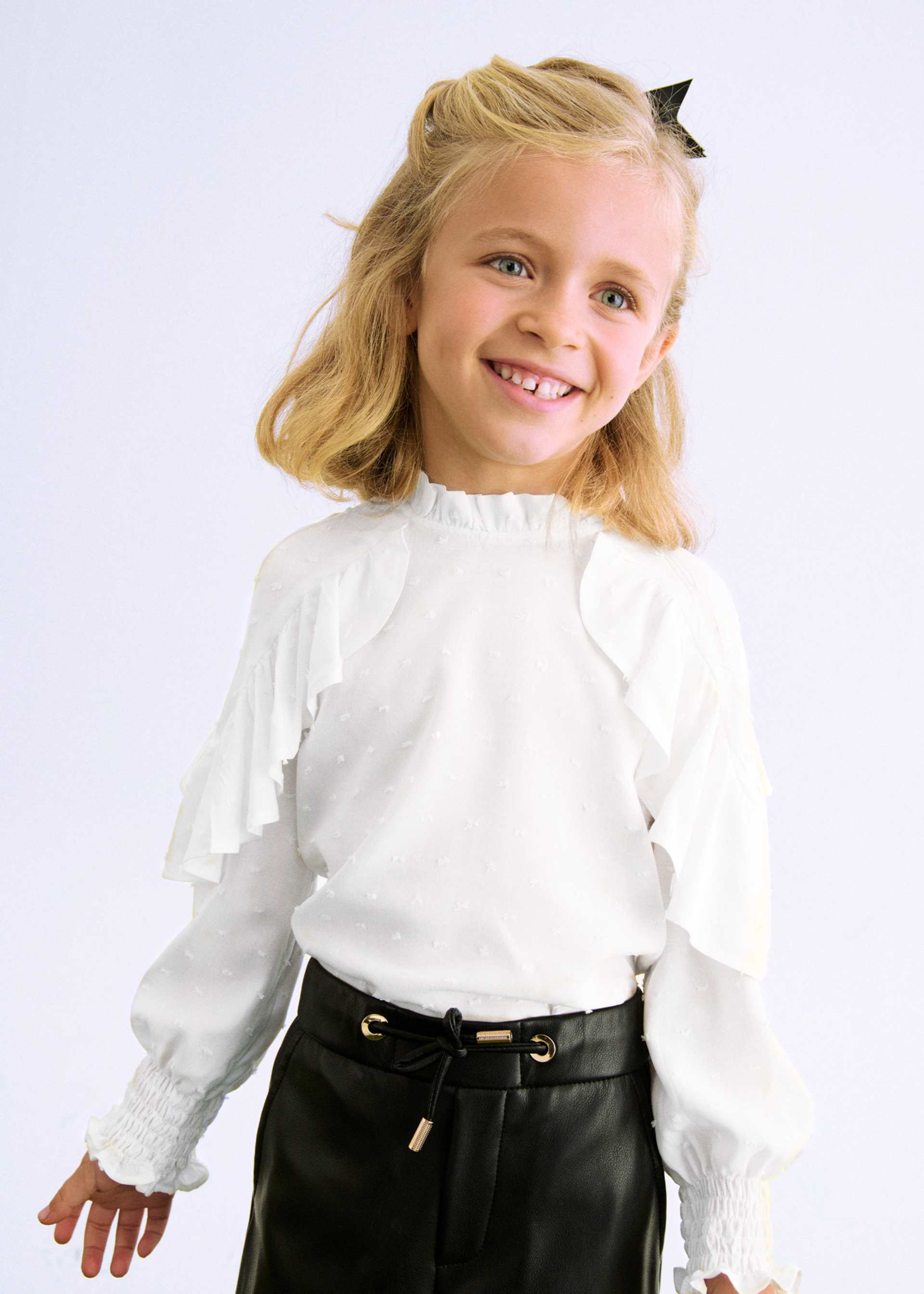girls ruffled plumeti blouse