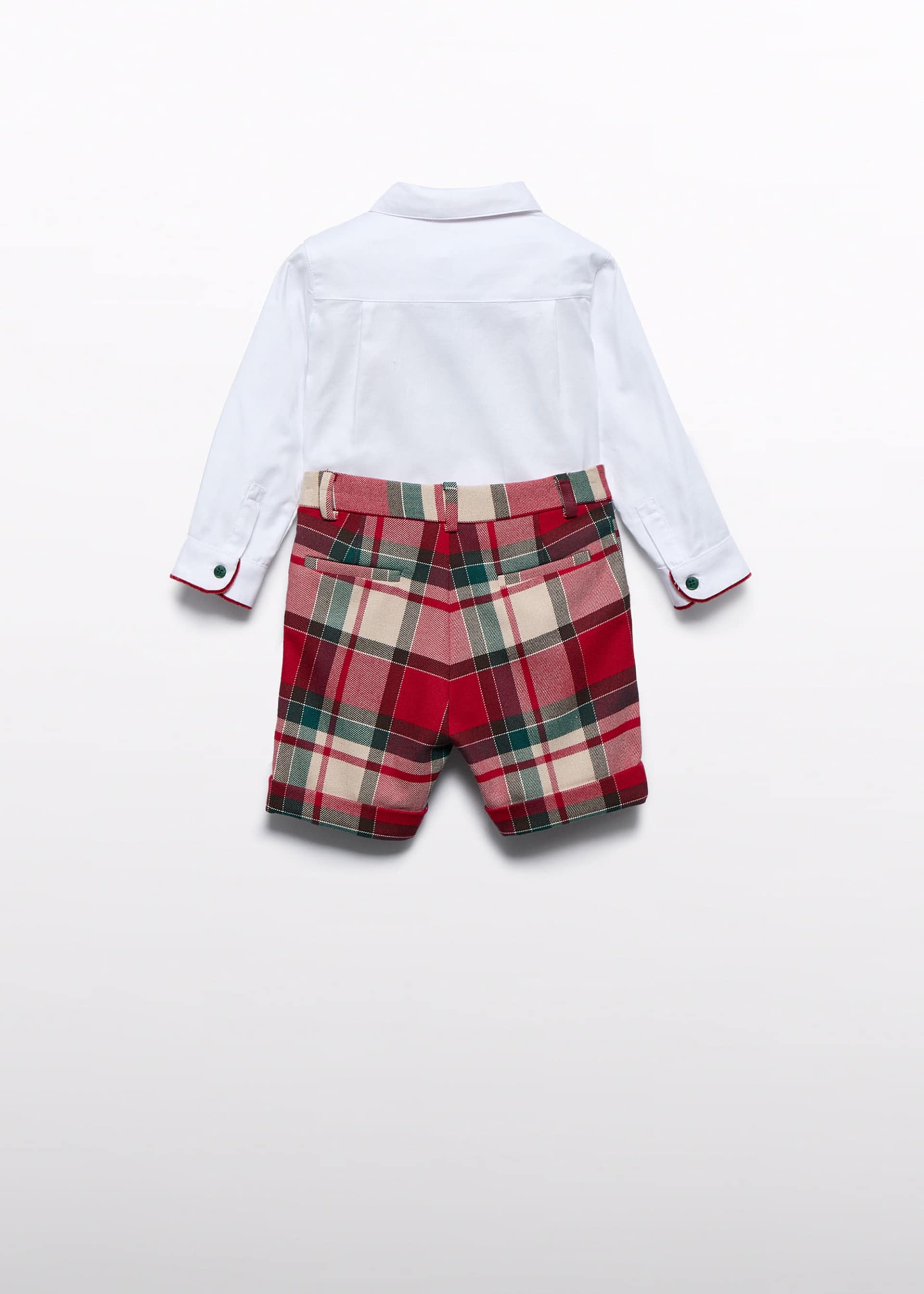 Ensemble bermuda à carreaux bébé garçon