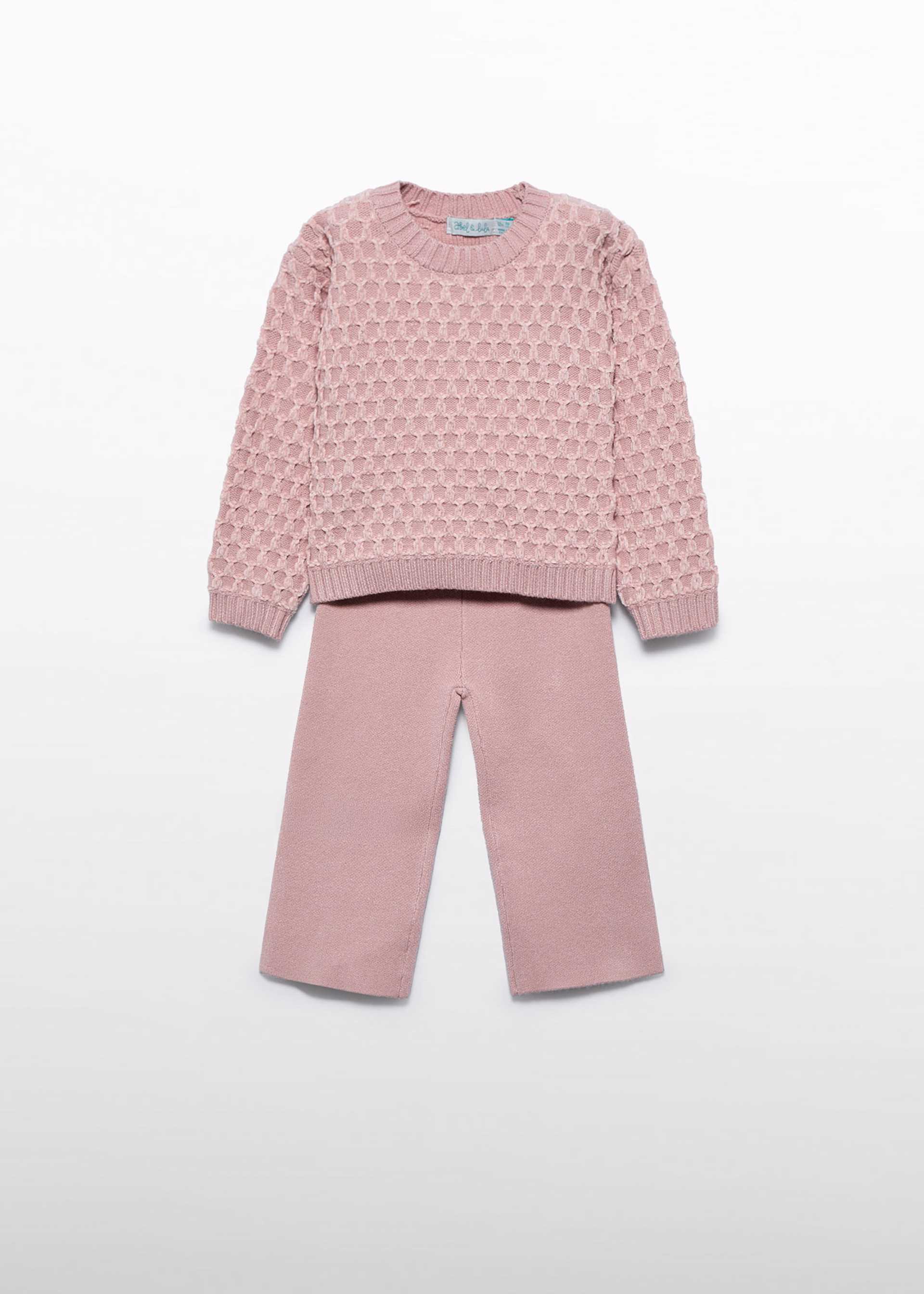 Completo pantalone tricot neonata