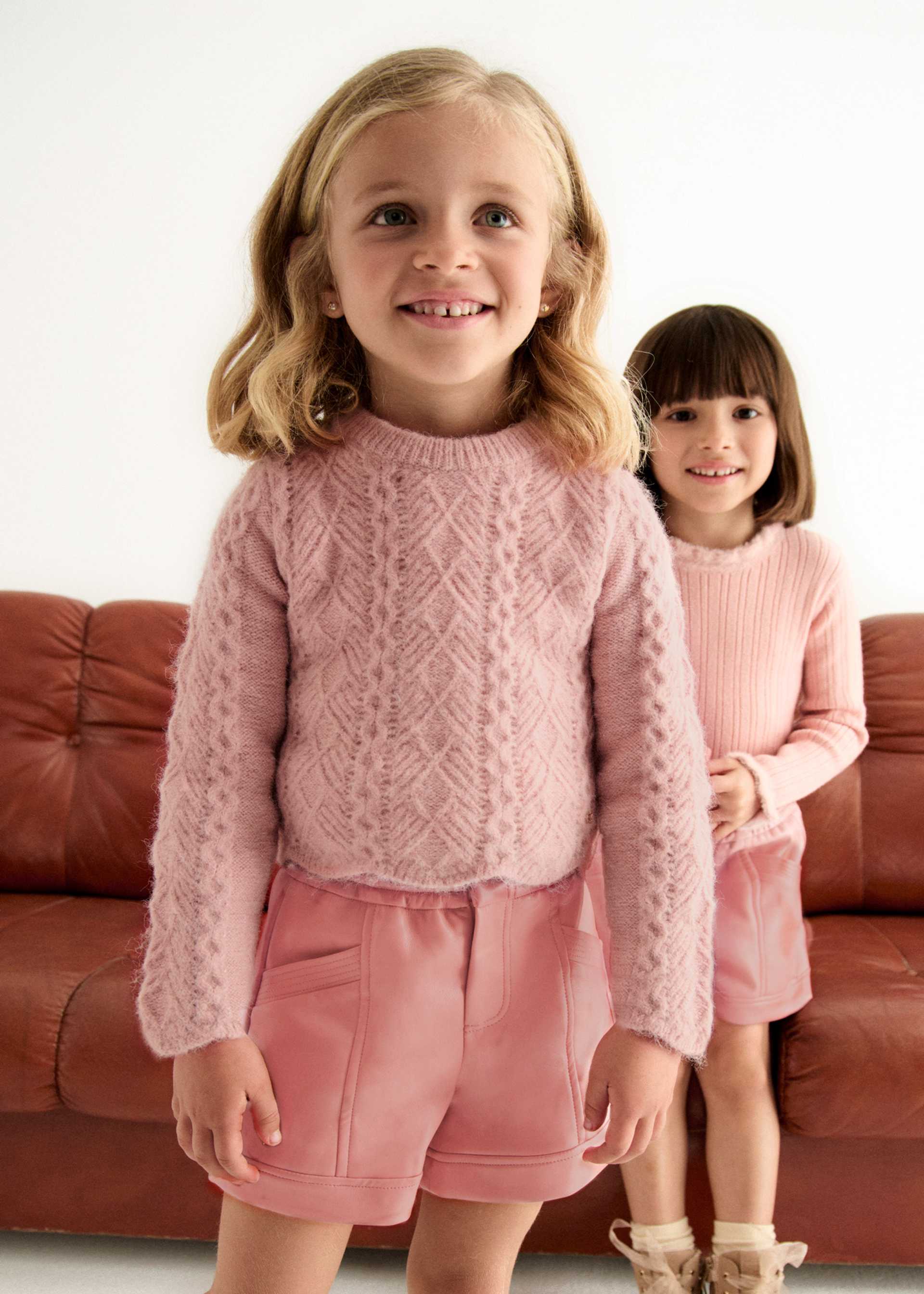 Bermuda en simili-cuir fille