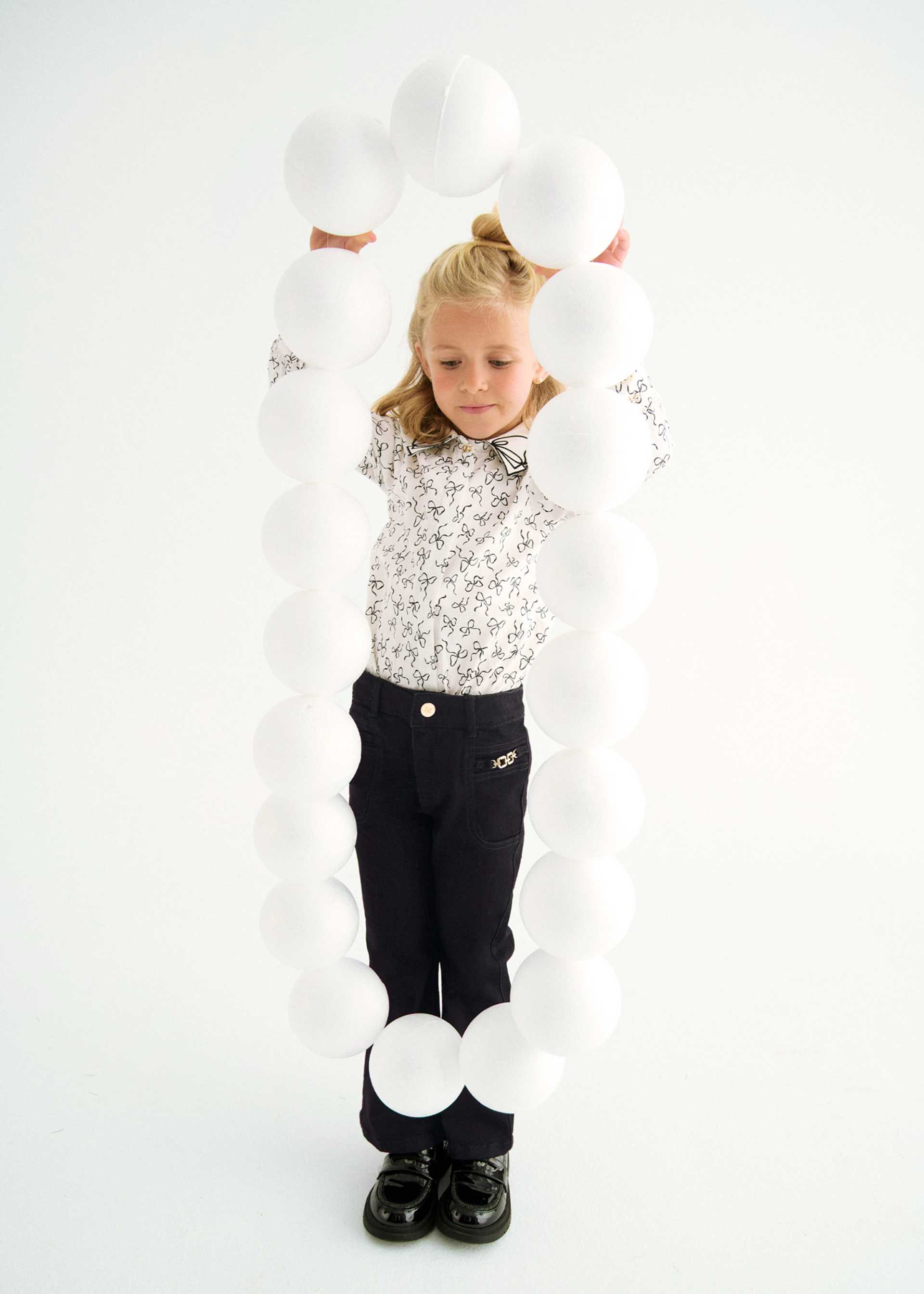 Calças denim flare menina