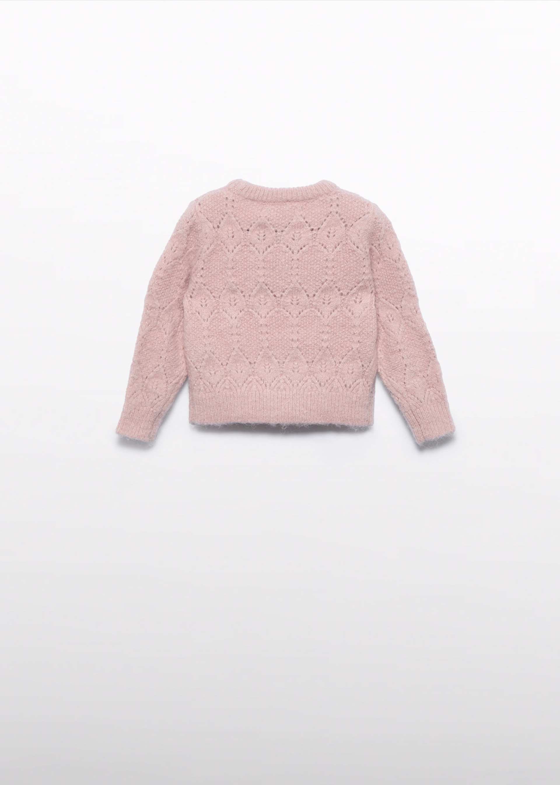 Camisola tricô pontos abertos bebé menina