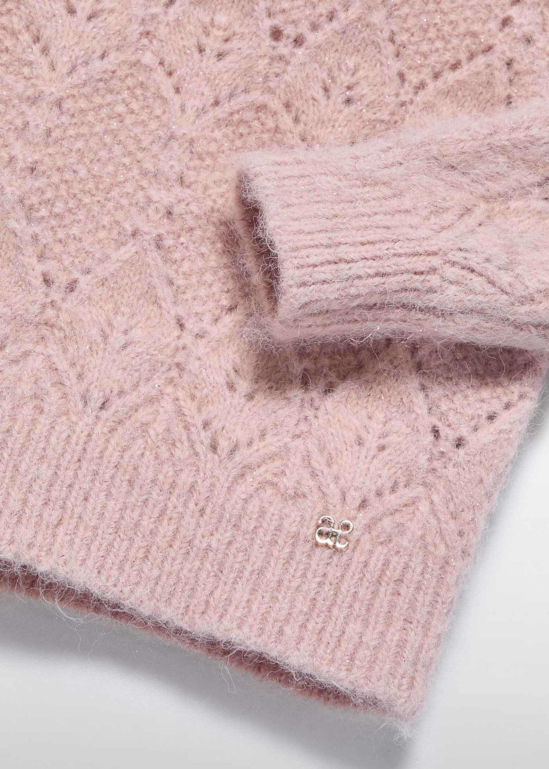 Camisola tricô pontos abertos bebé menina
