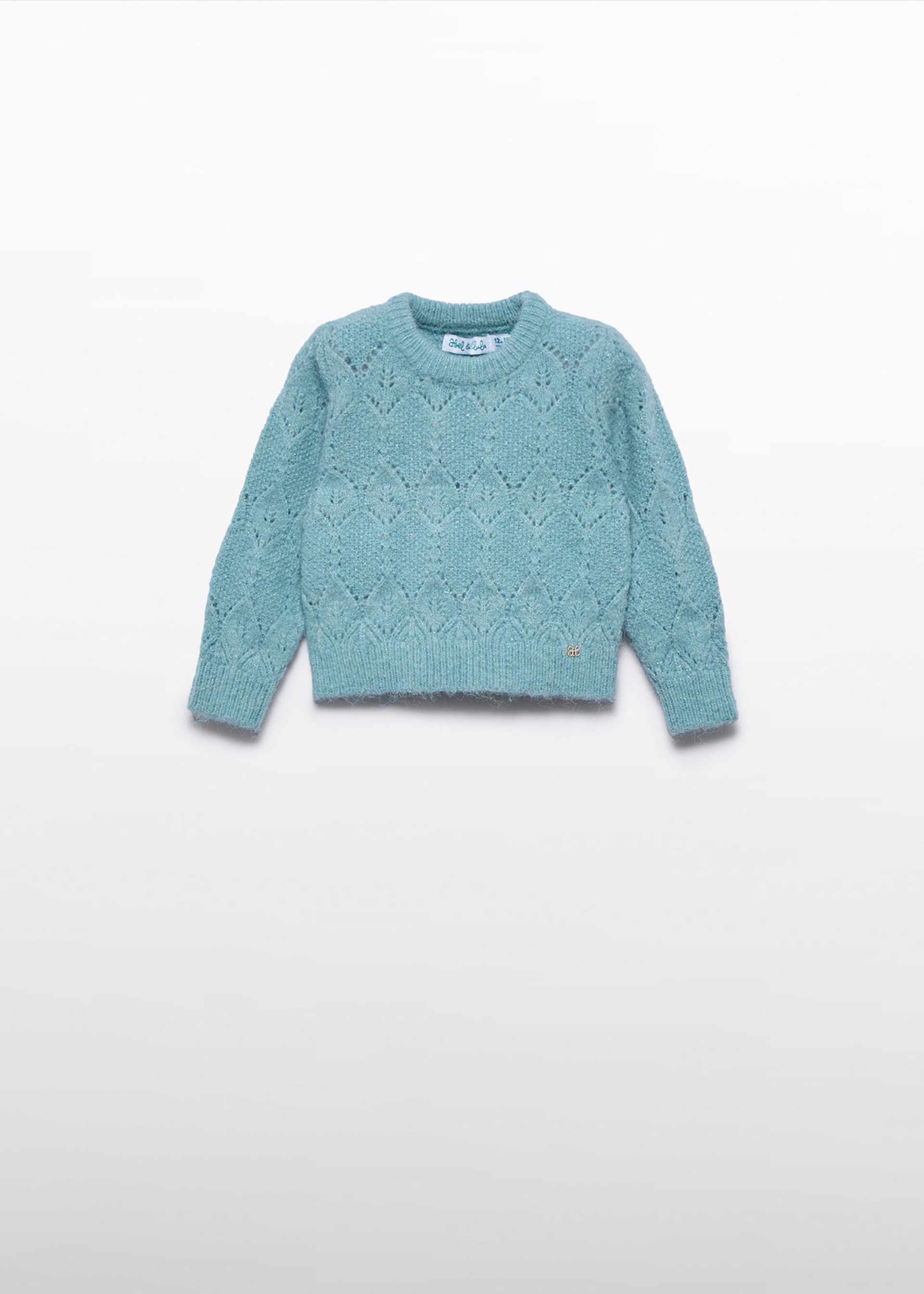 Camisola tricô pontos abertos bebé menina