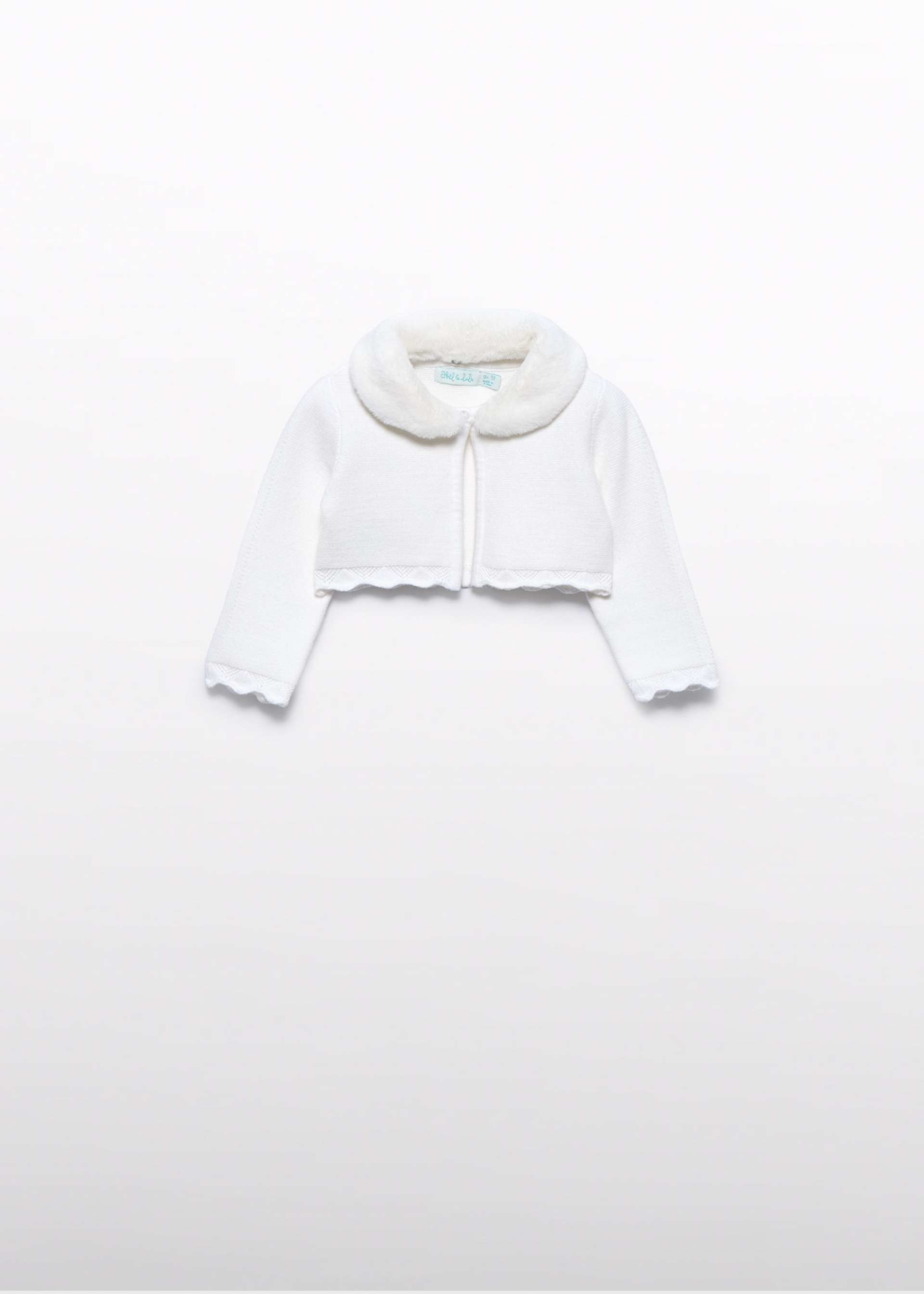 Rebeca tricot cuello pelo bebé niña