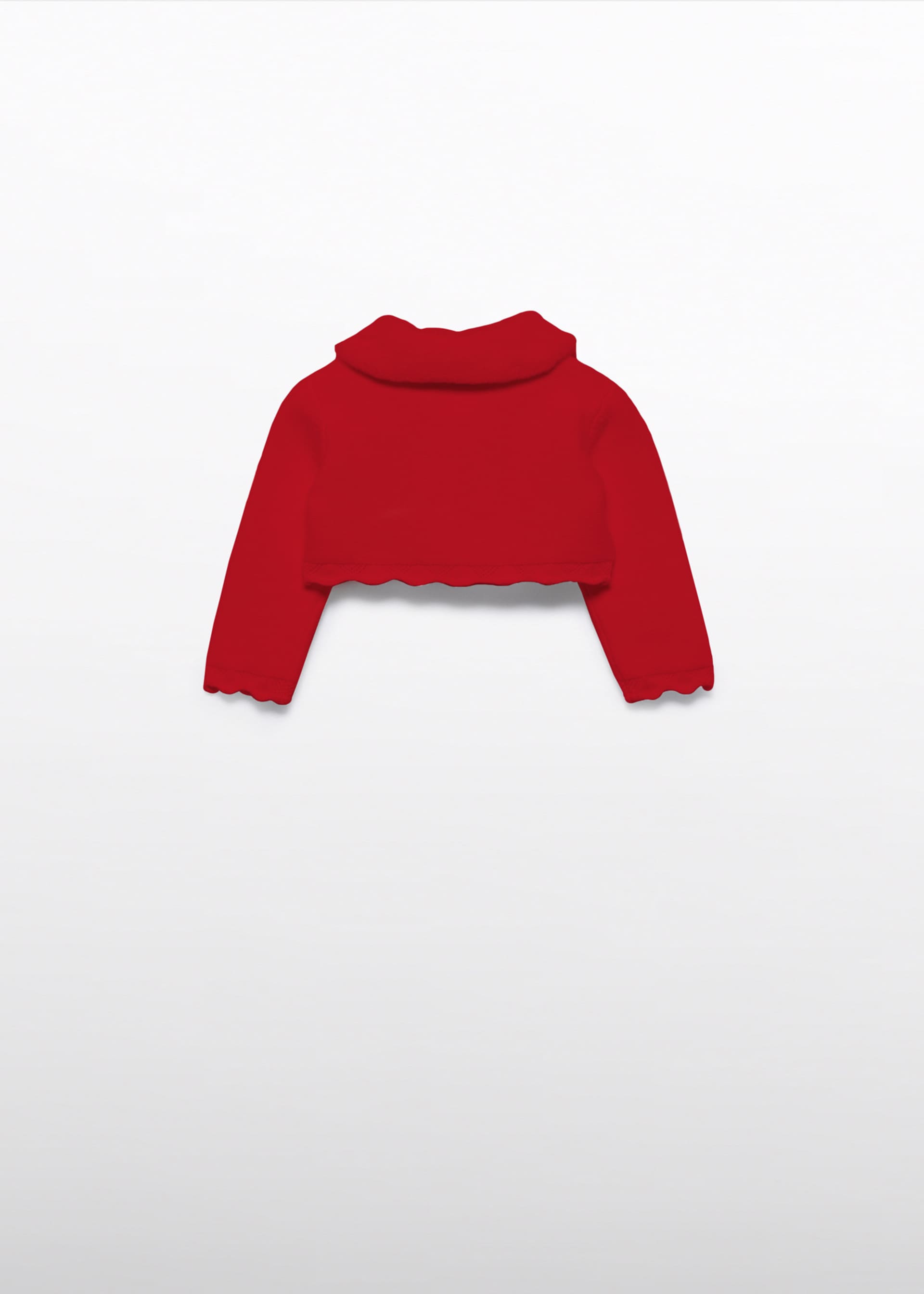 Cardigan tricoté col fourrure bébé fille