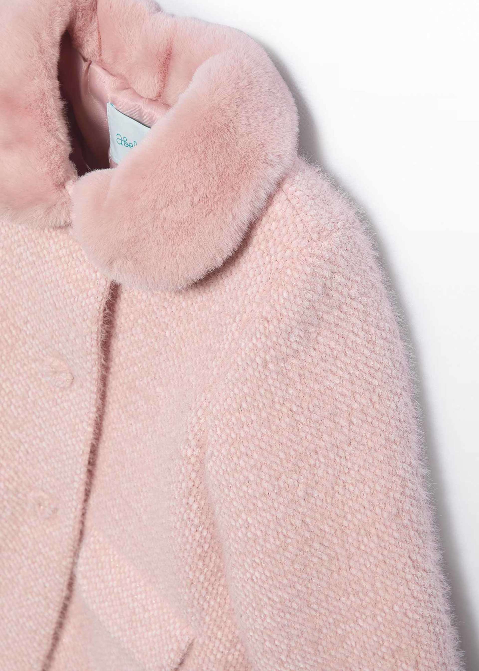 Manteau structuré en maille bébé fille