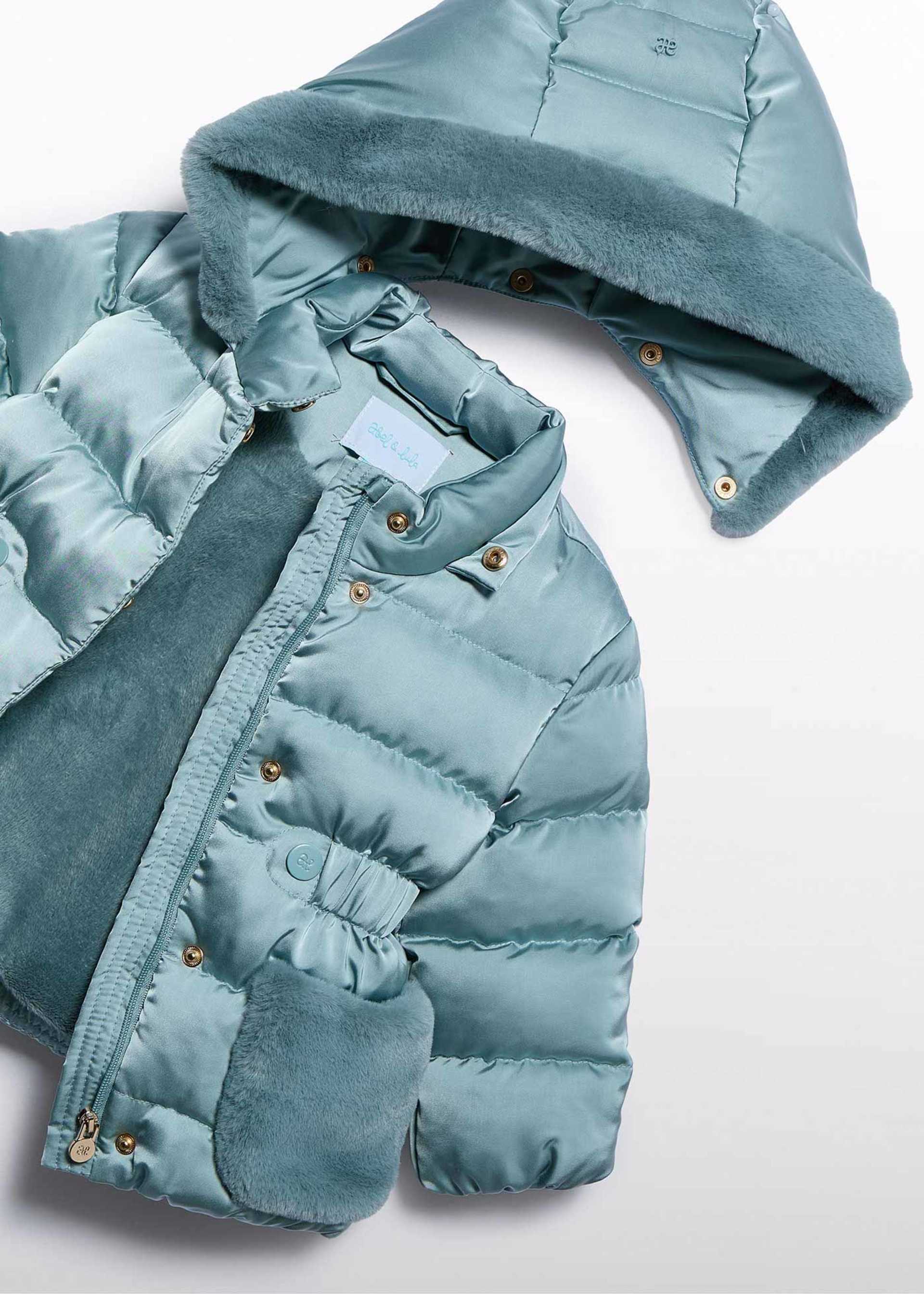 Chaquetón satinado bebé niña