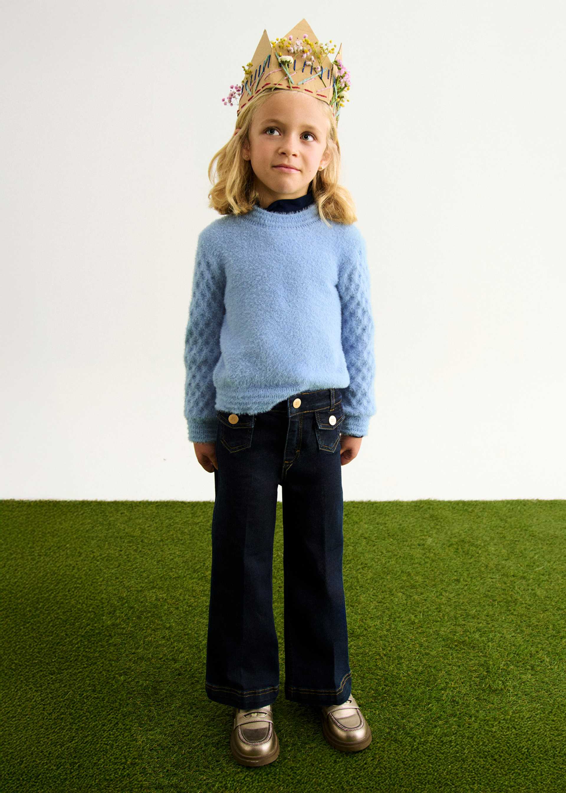 Pull en fourrure fille