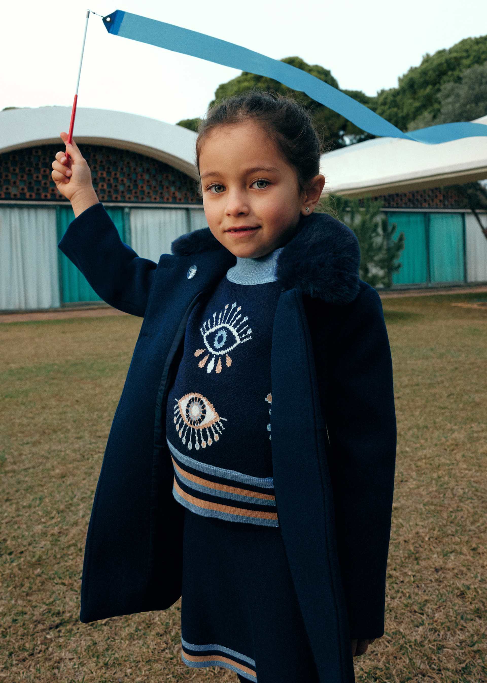 Girls wool-blend coat