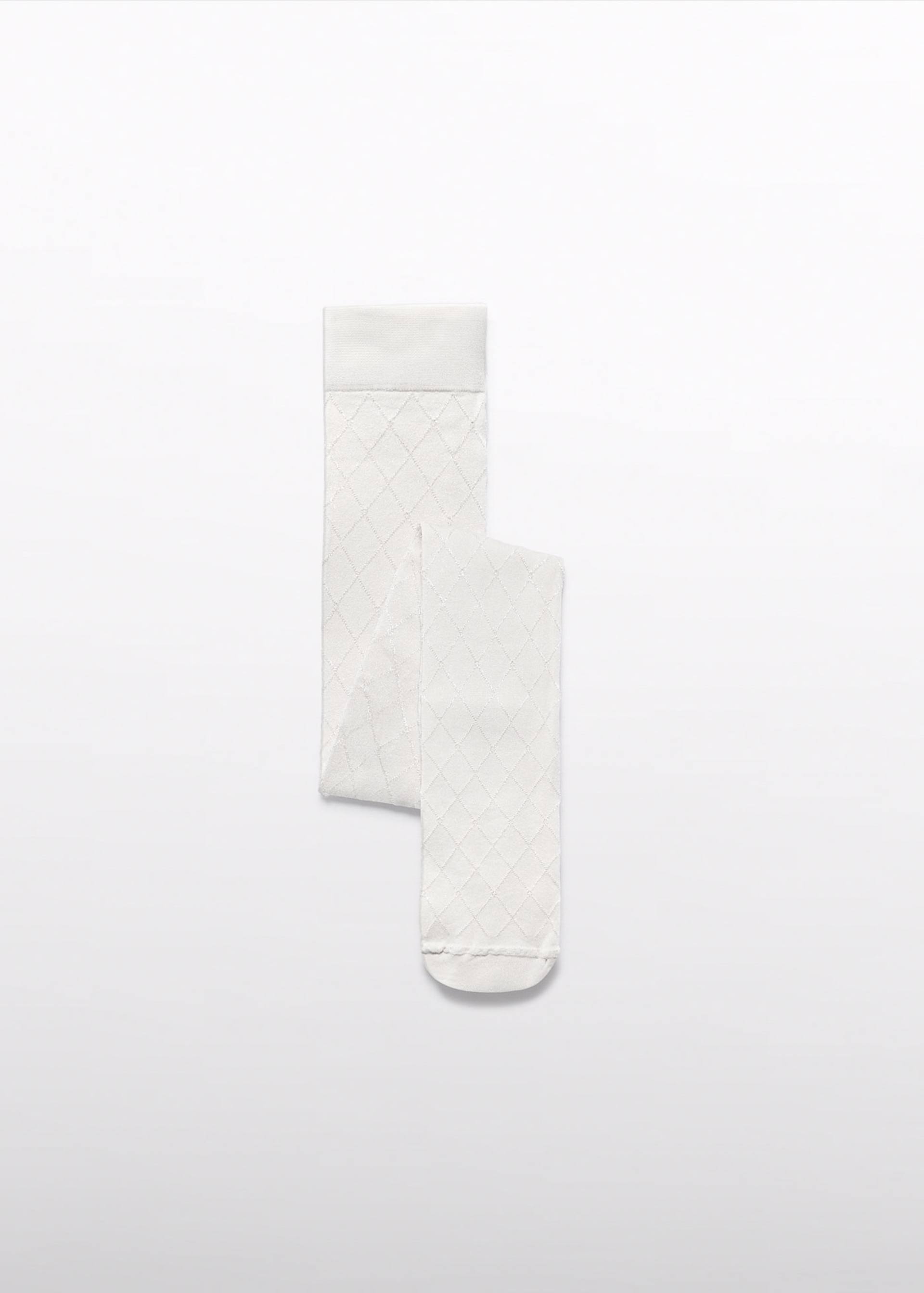 Collant jacquard rombi bambina