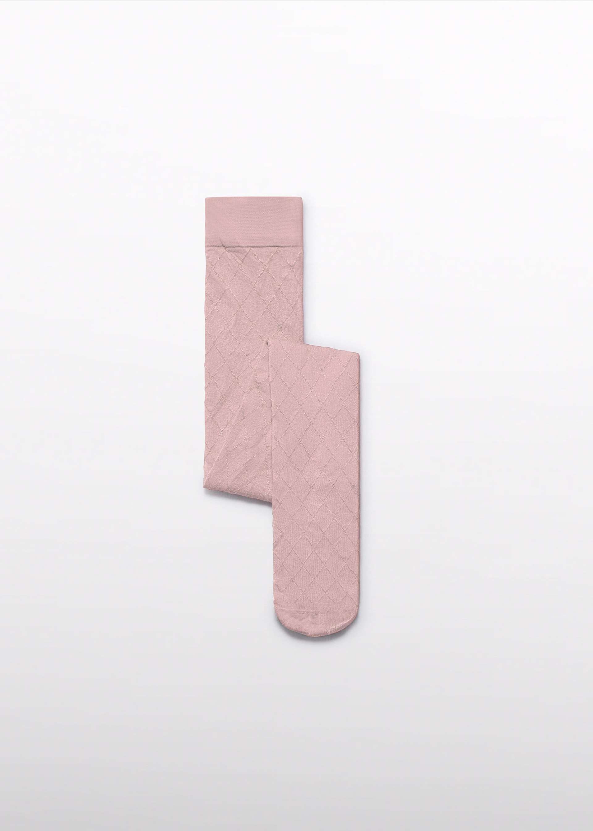 Collant jacquard rombi bambina