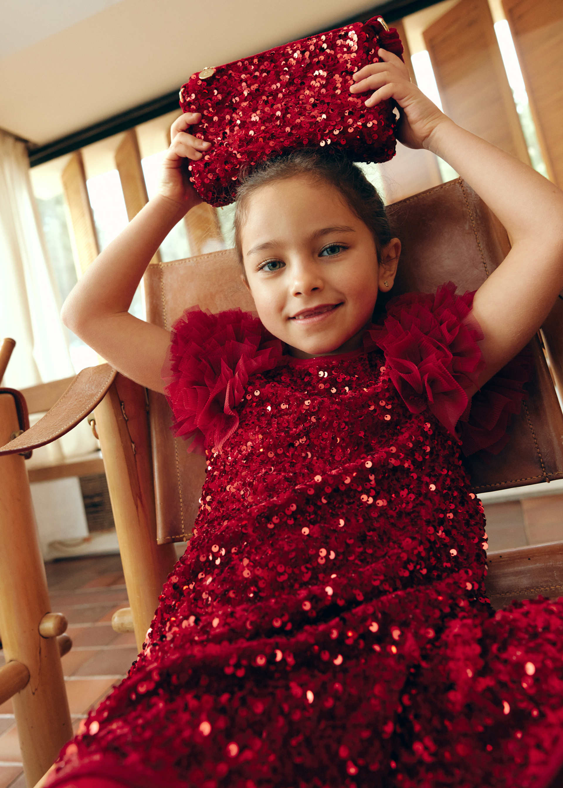 Borsa bambina con paillettes