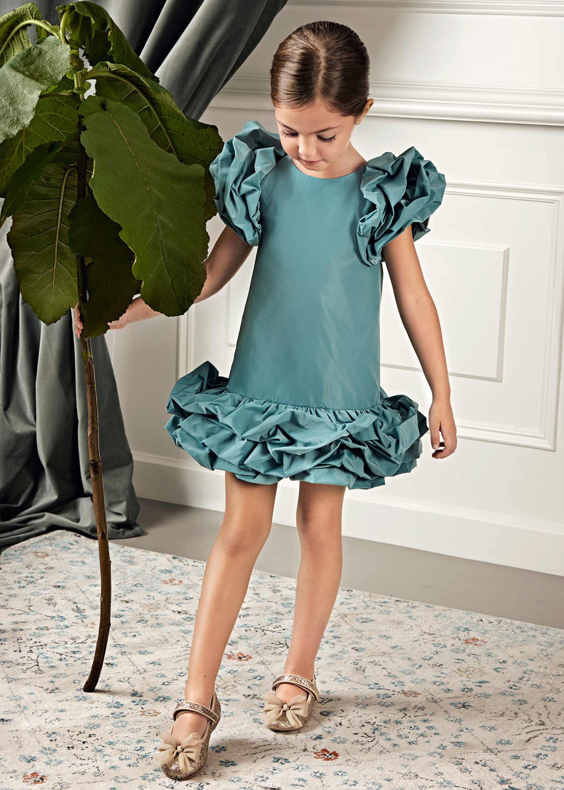 Girl Cloud Taffeta Dress