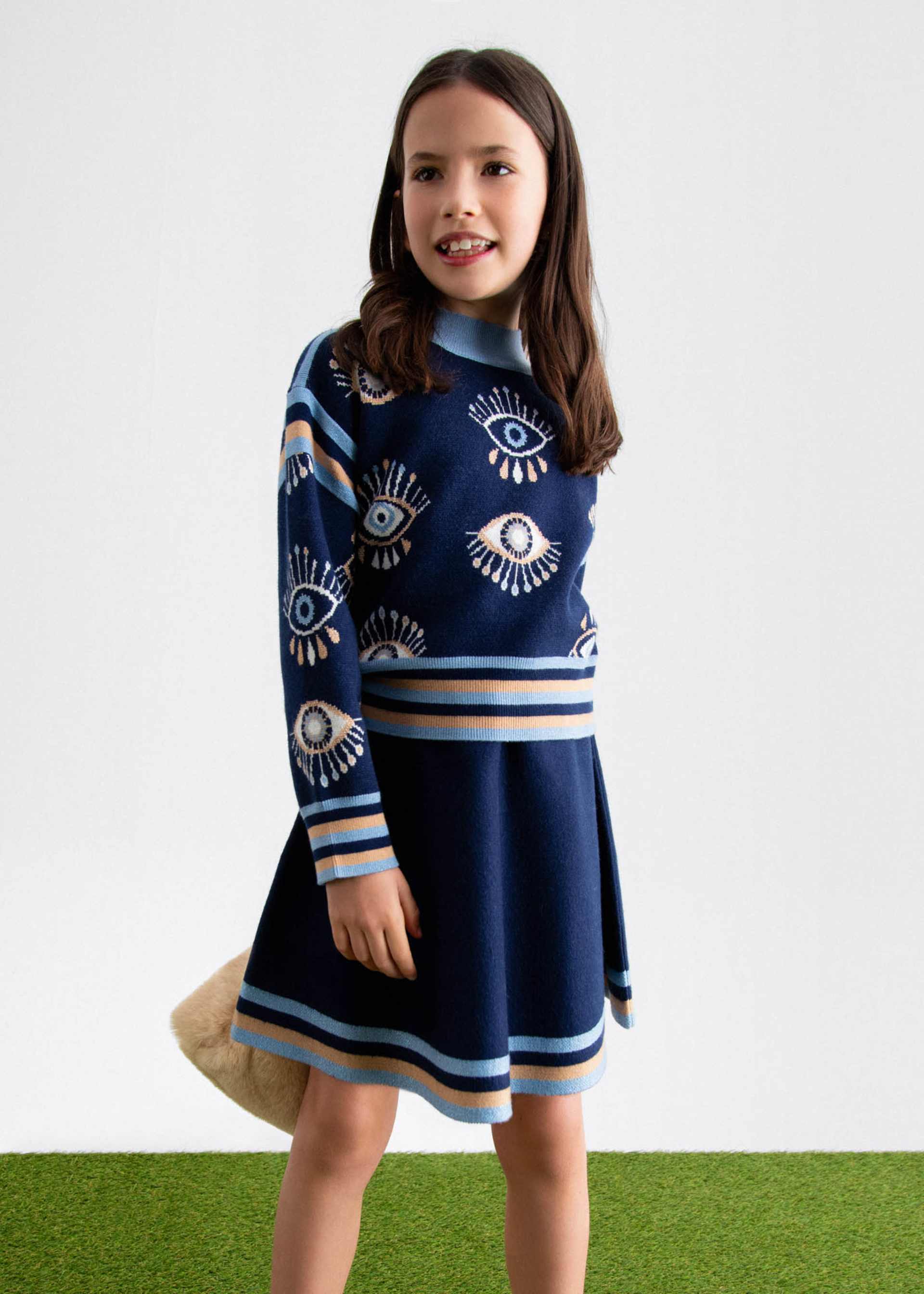 Ensemble jupe en tricot fille