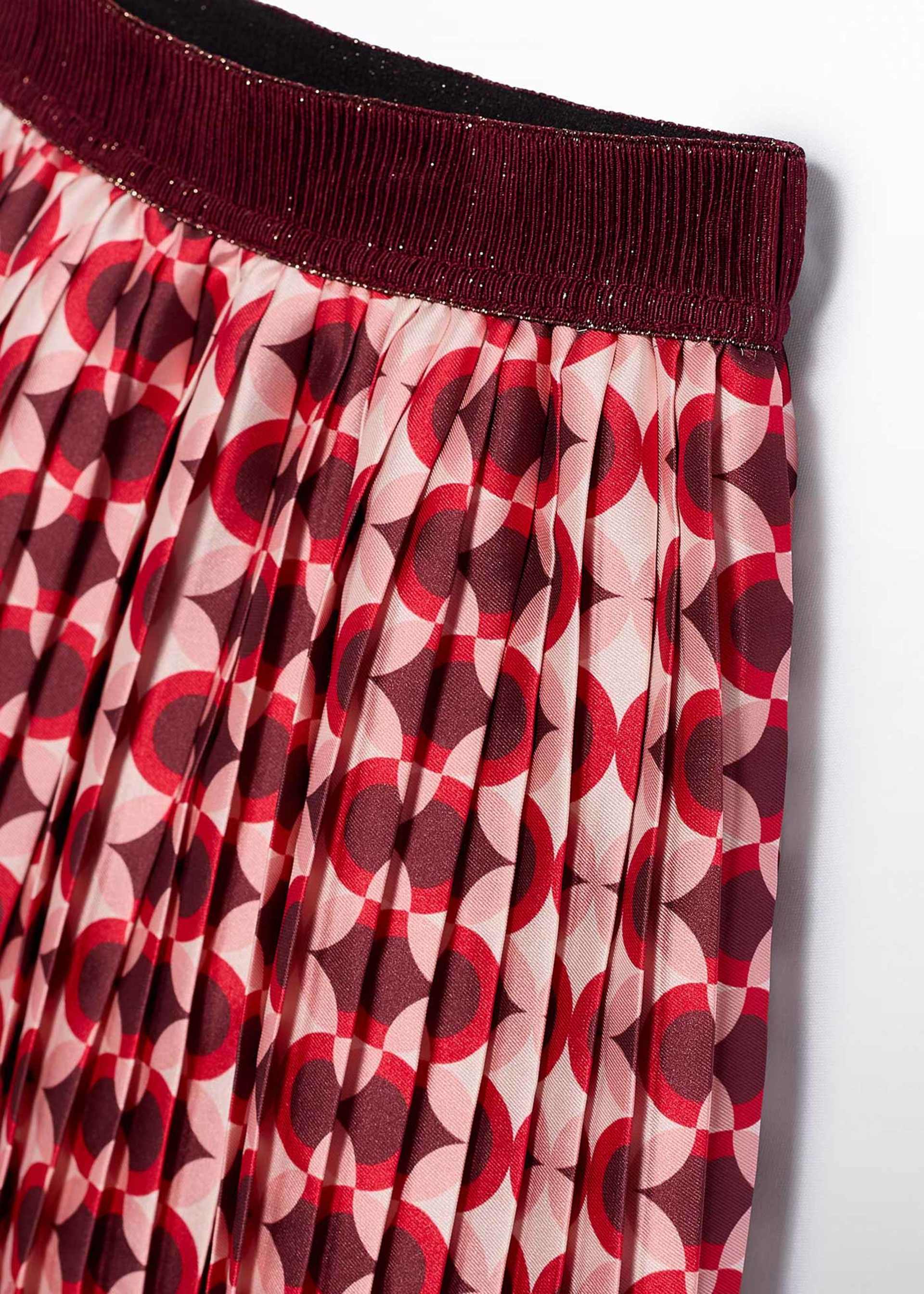 girls pleated print mini skirt