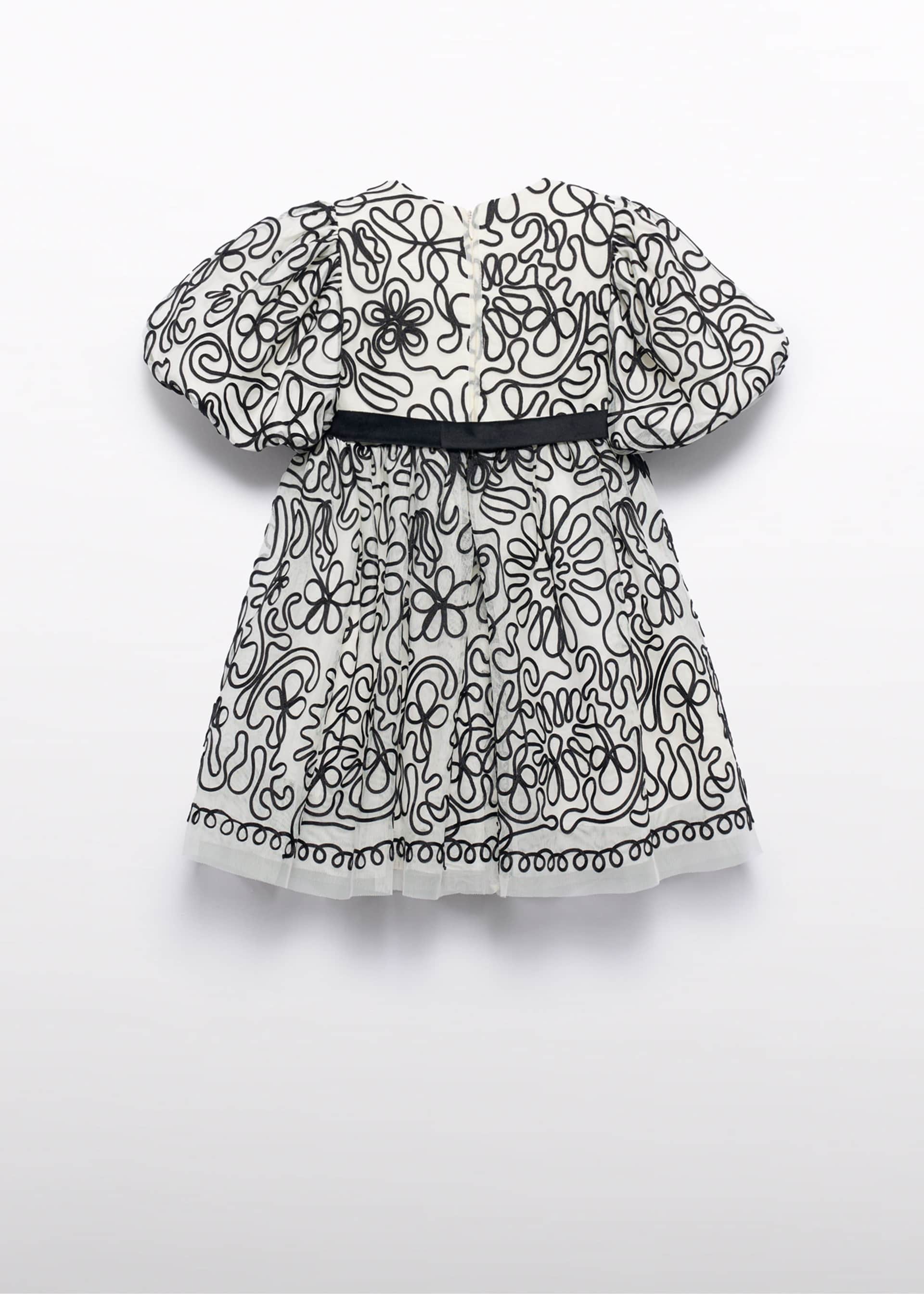 girls embroidered dress with ribbons