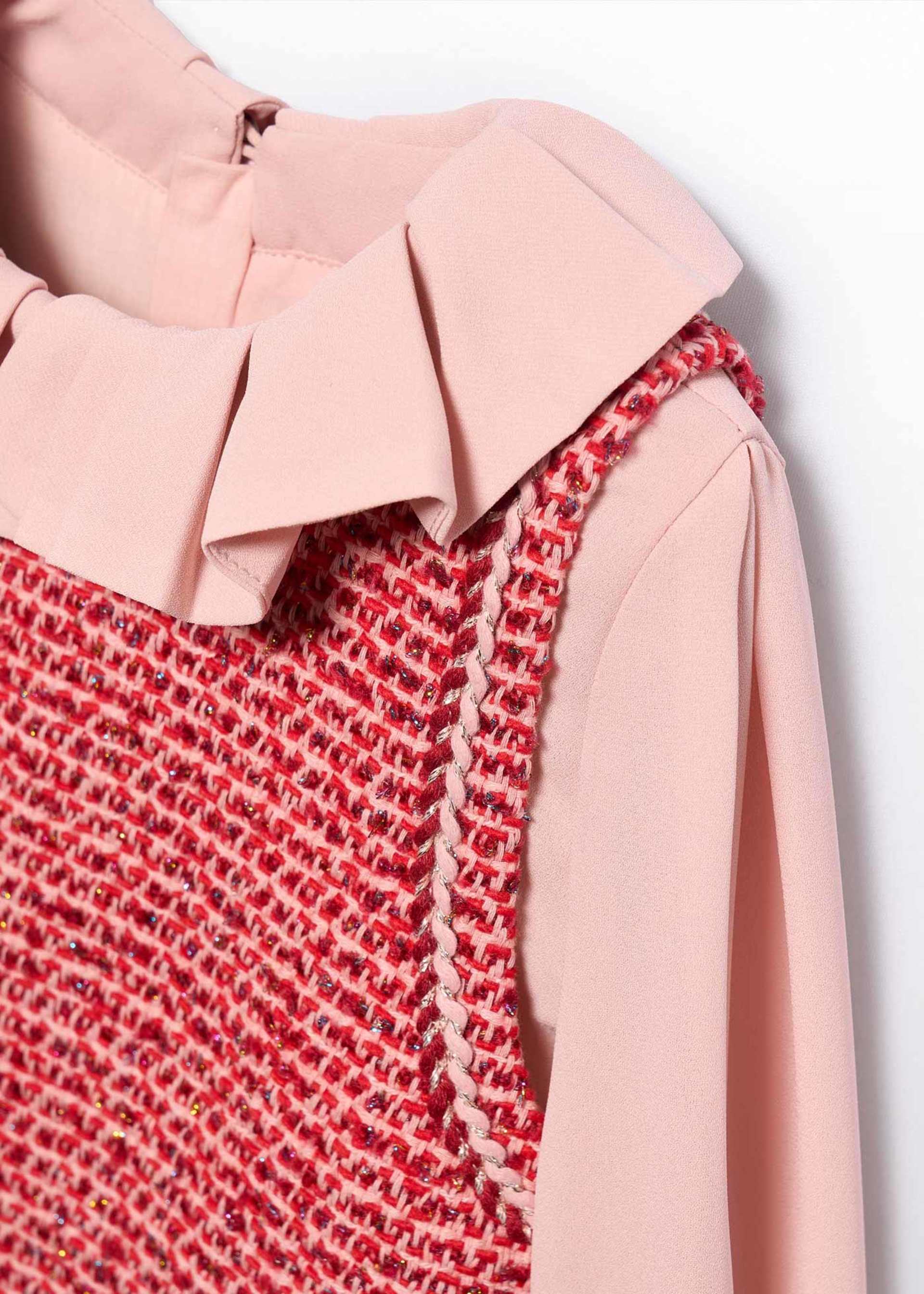 Girl Pinafore Dress with Ruffled Collar