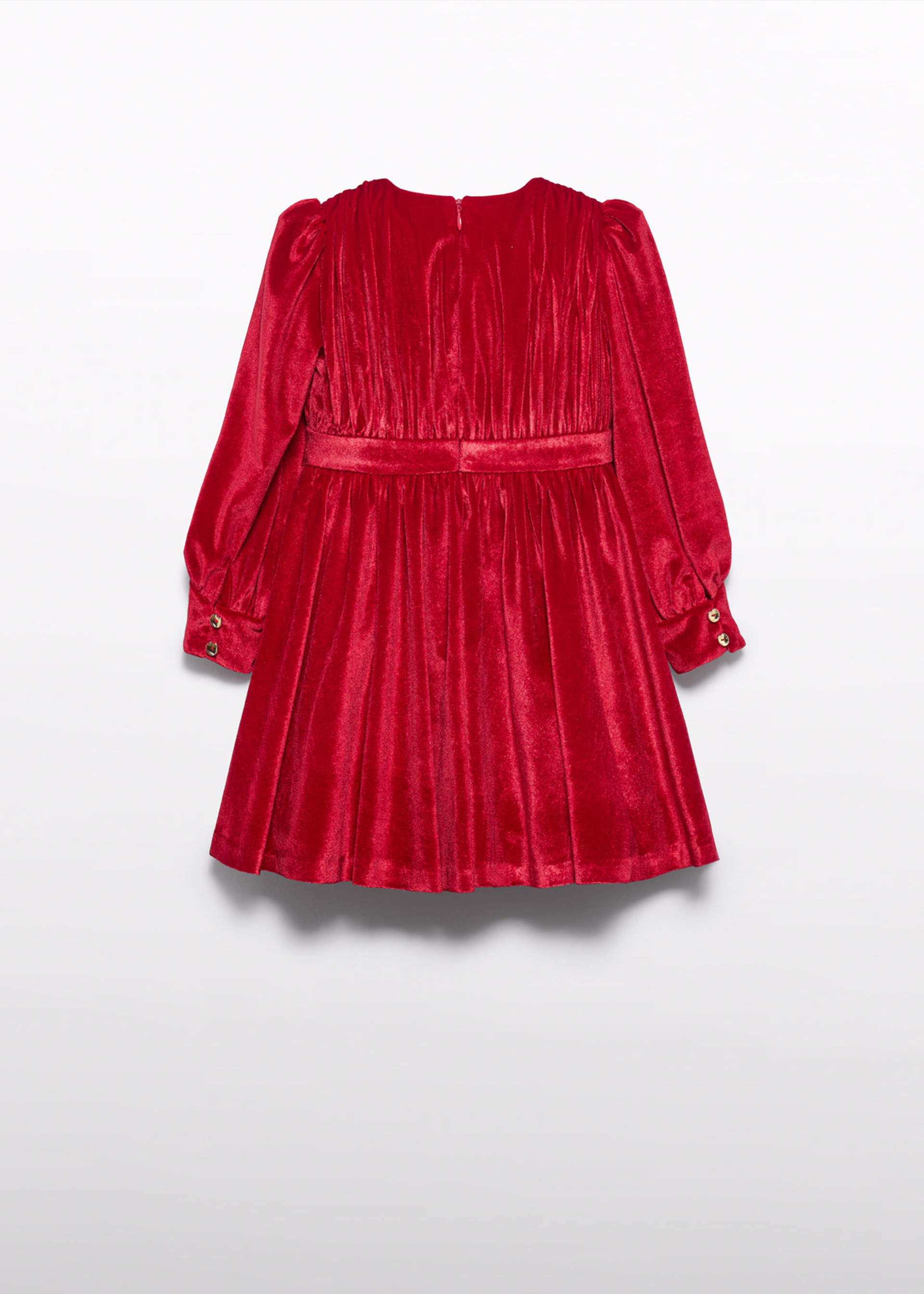 Abito velluto glitter bambina