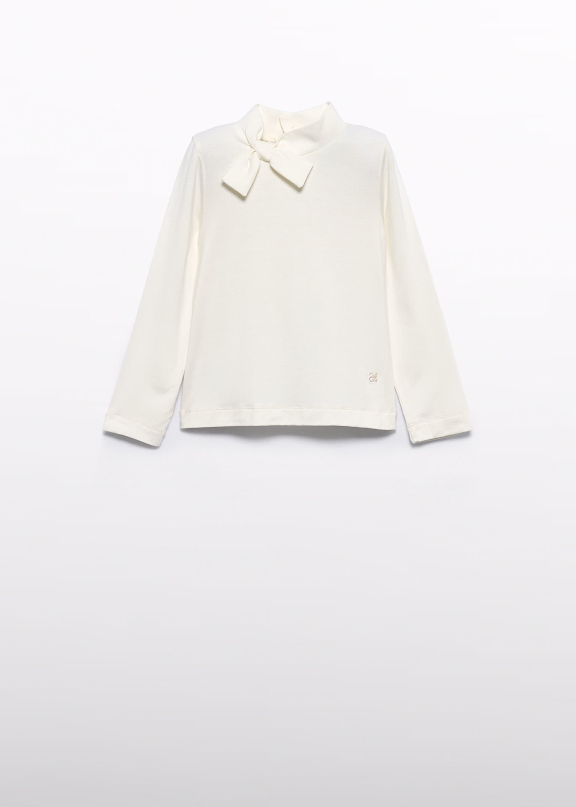 Camisola gola laçada menina