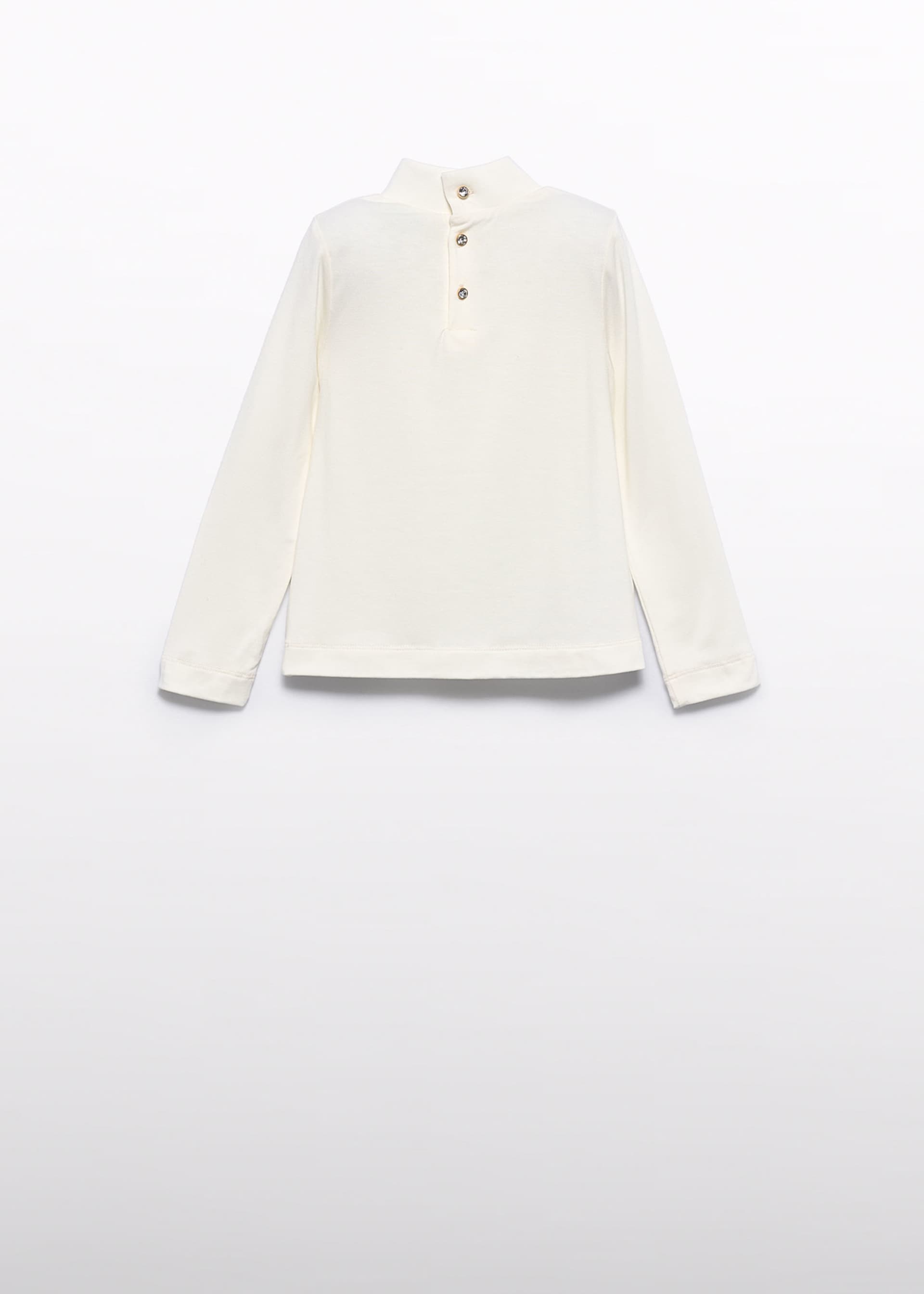 girls high-neck top with tie