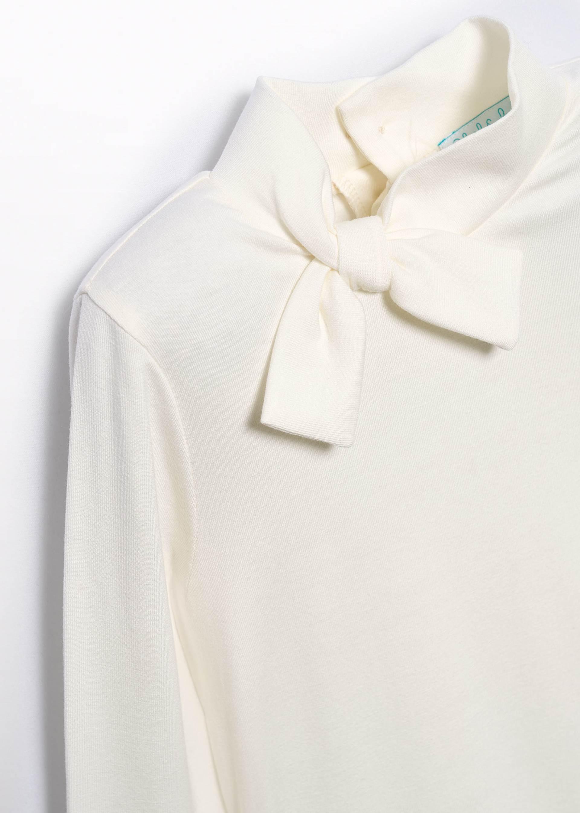 girls high-neck top with tie
