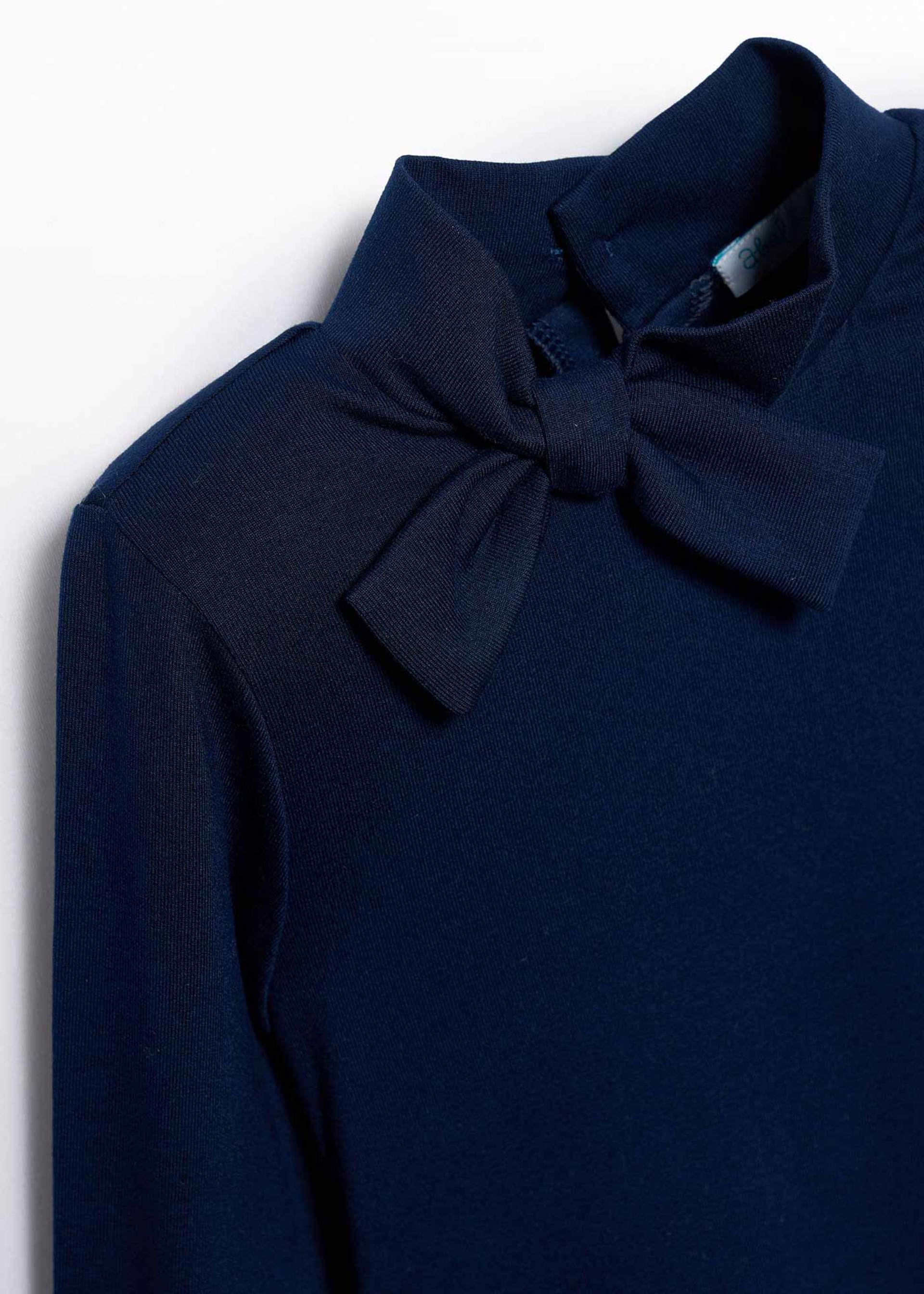 girls high-neck top with tie