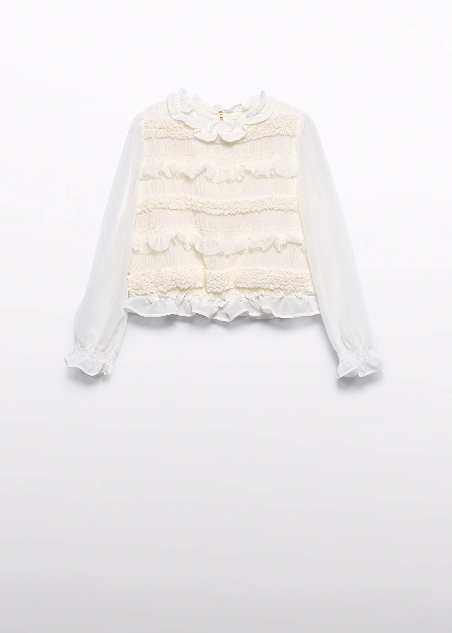 girls chiffon honeycomb blouse