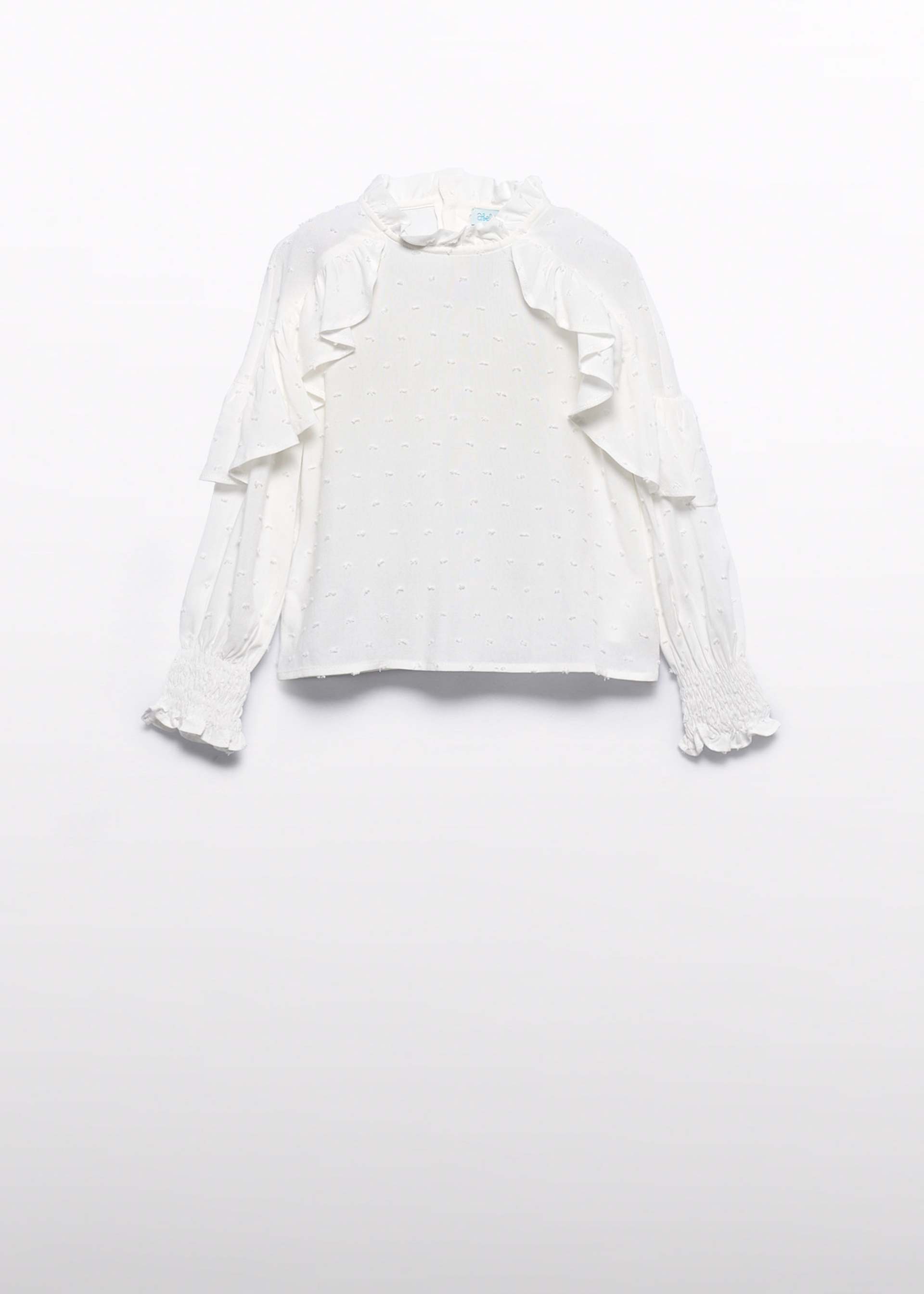 girls ruffled plumeti blouse