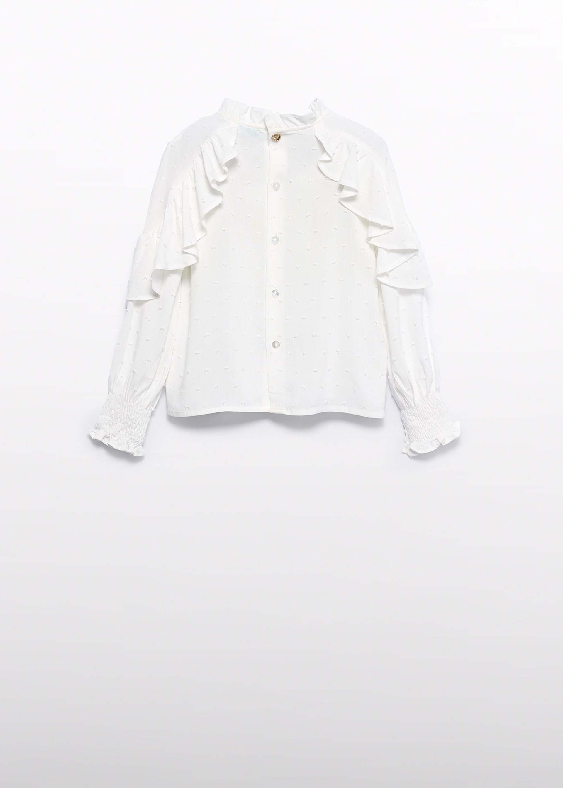 girls ruffled plumeti blouse